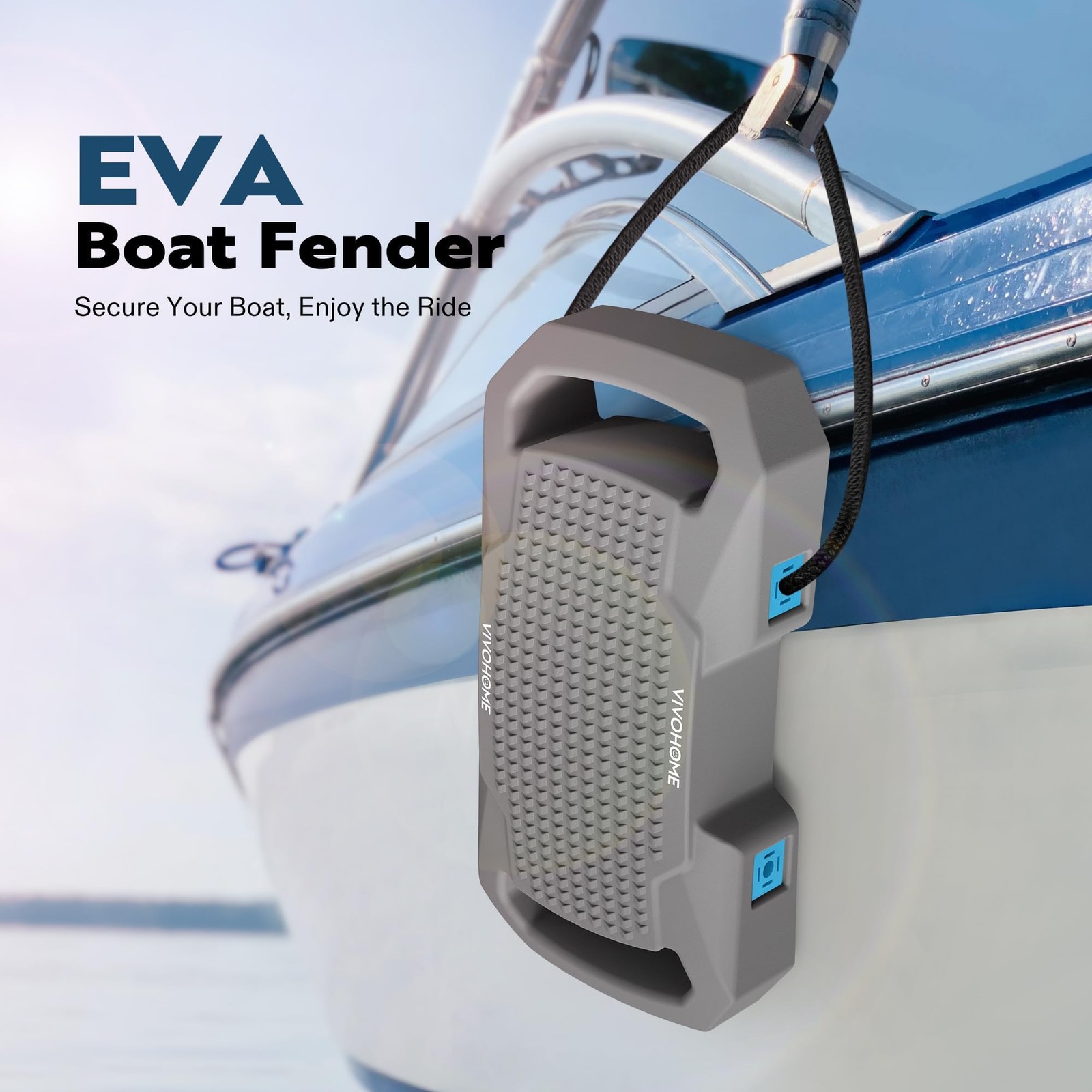 VIVOHOME EVA Boat Fenders for Docking, Boat Bumpers with Nylon Rope, and Fixe…