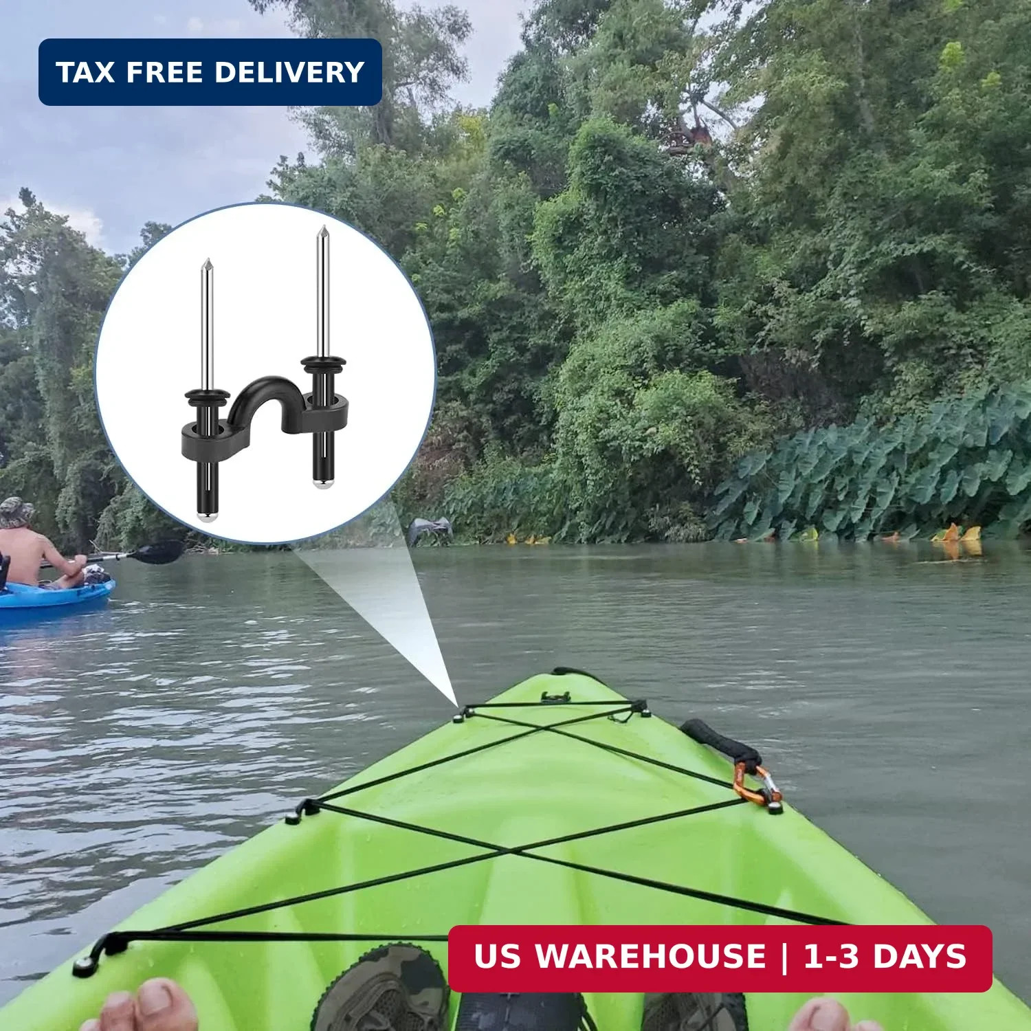 HLOGREE Kayak Handles 2/4 Pack,Kayak Carry Handle with Rivets,Kayak Replacement