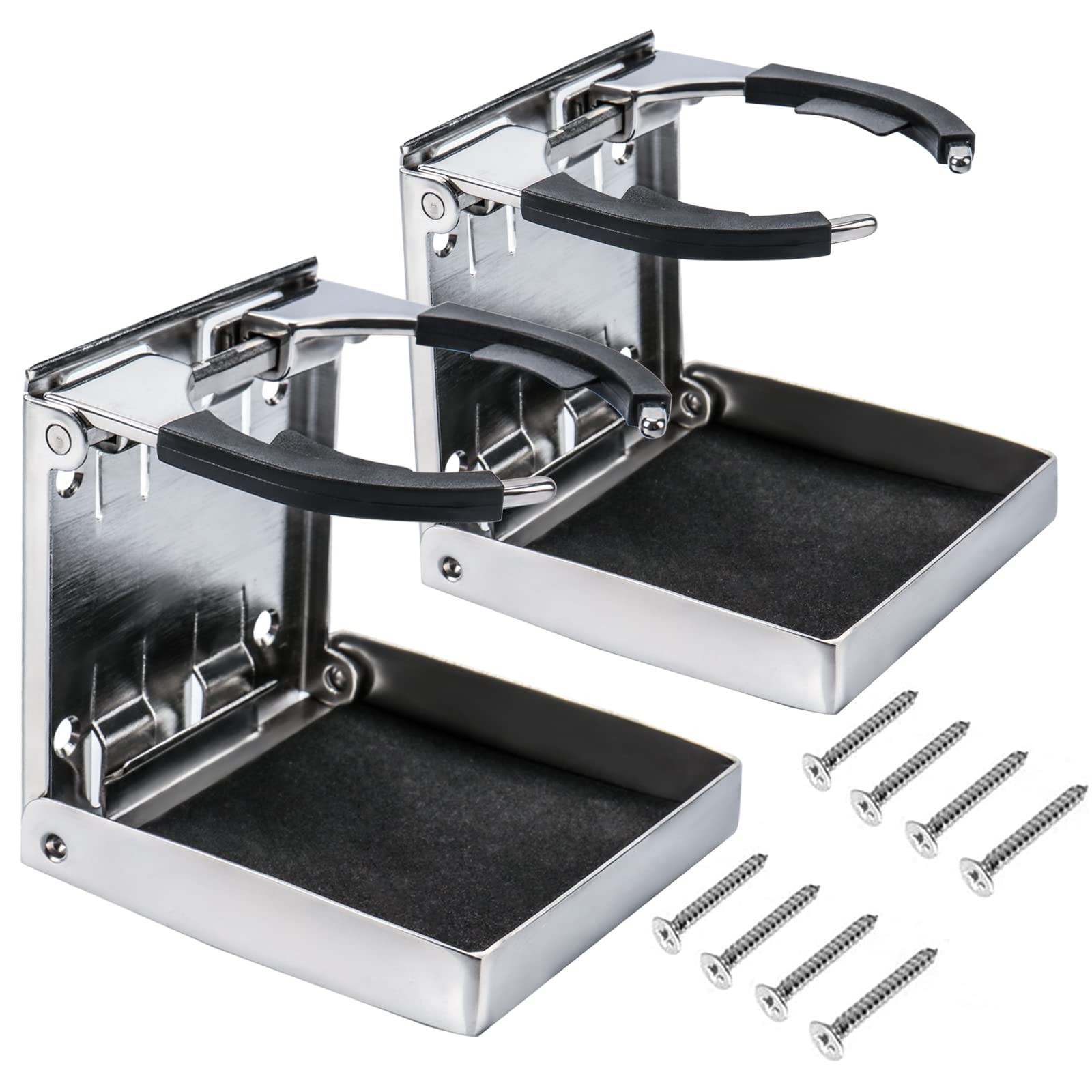 2PCS Boat Cup Holder,Stainless Steel Adjustable Holder for Cup Bottle Beverag…