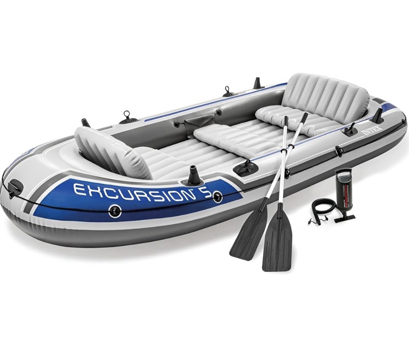Intex Excursion 5 Inflatable Raft Set w/ Pump & 2 Aluminum Oars 68325EP