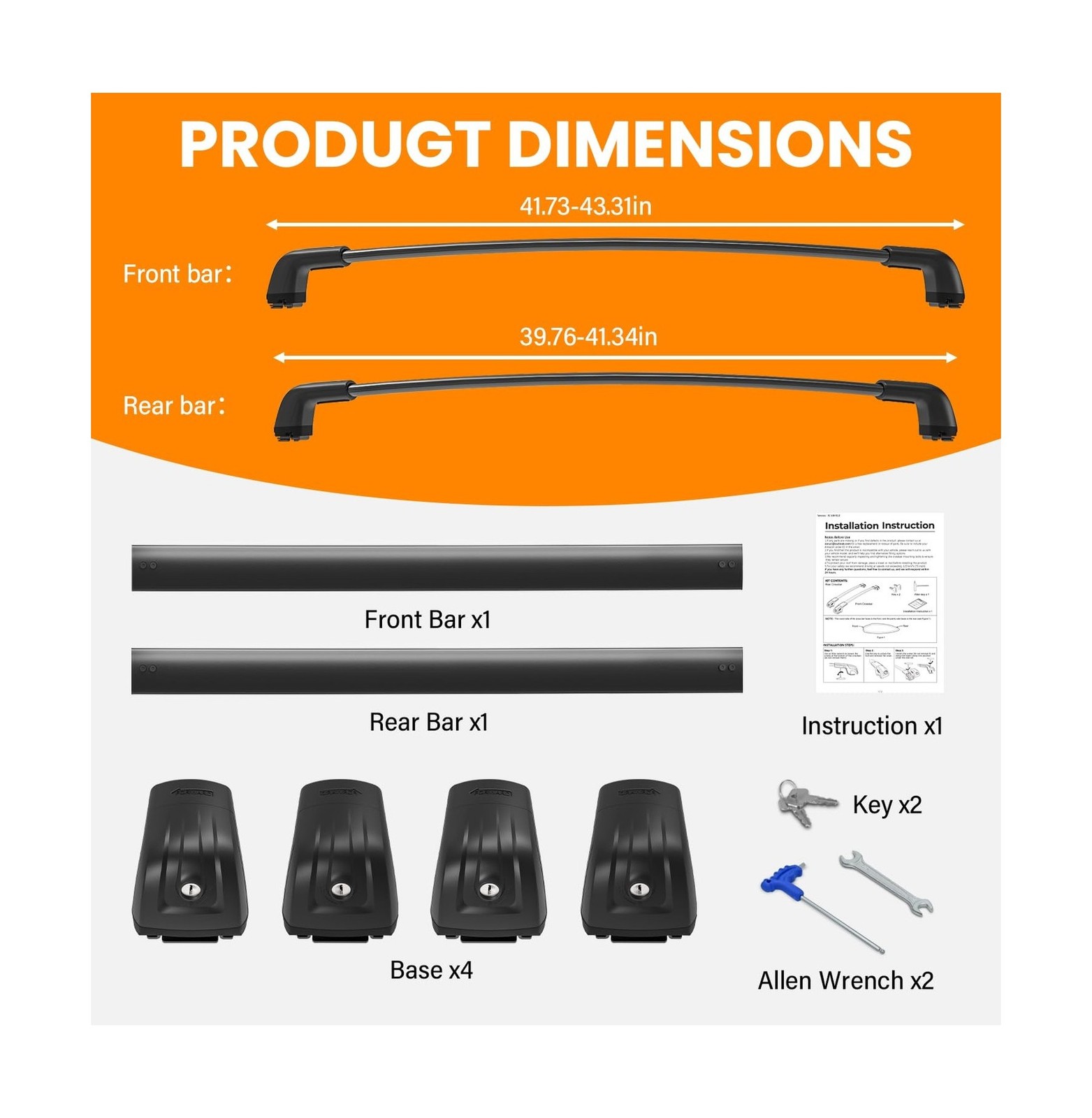 300lbs Roof Rack Cross Bars Compatible with Jeep Grand Cherokee 2011-2021 wit…