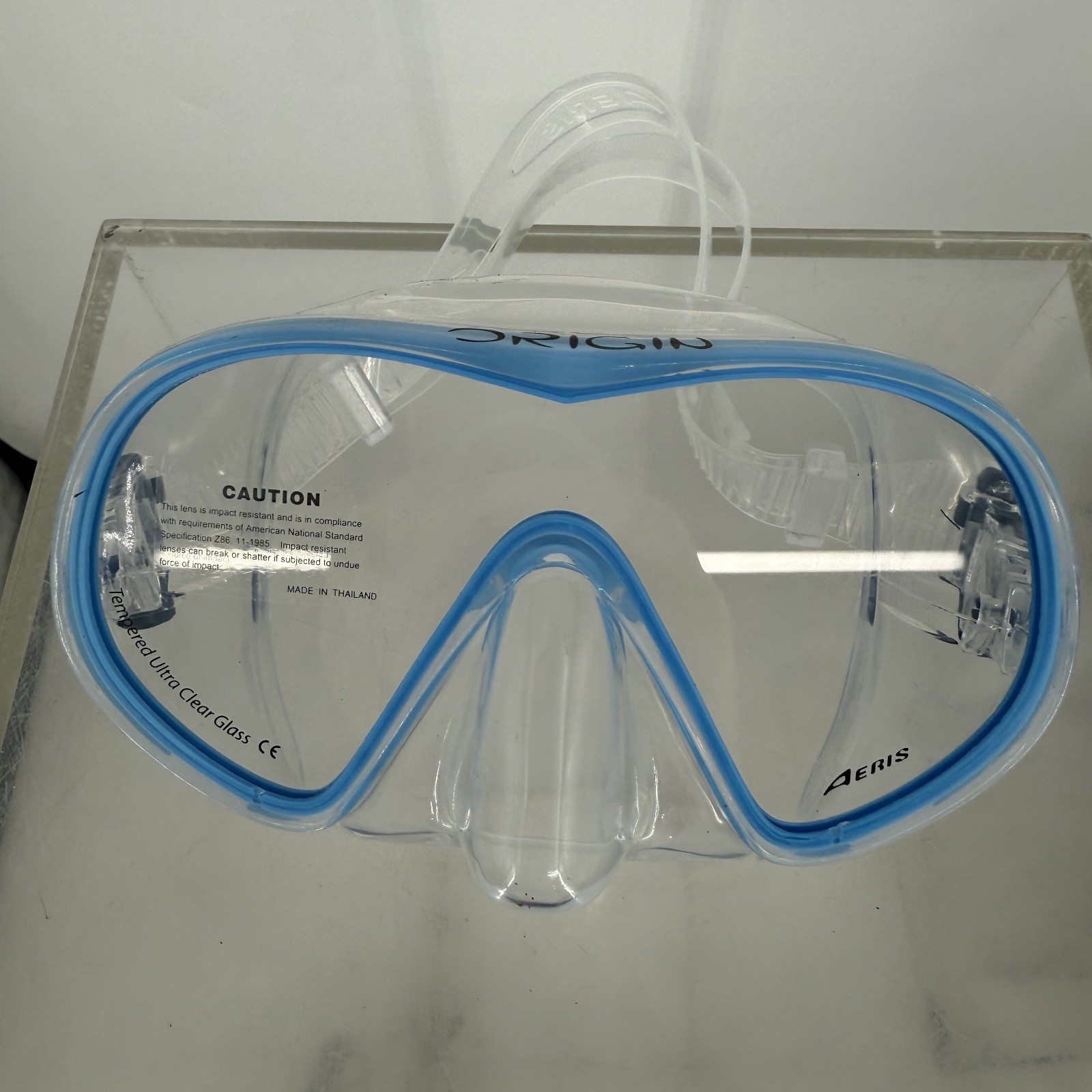 NEW Aeris Origin Scuba Diving Mask – Blue – Tempered Glass – Low Volume