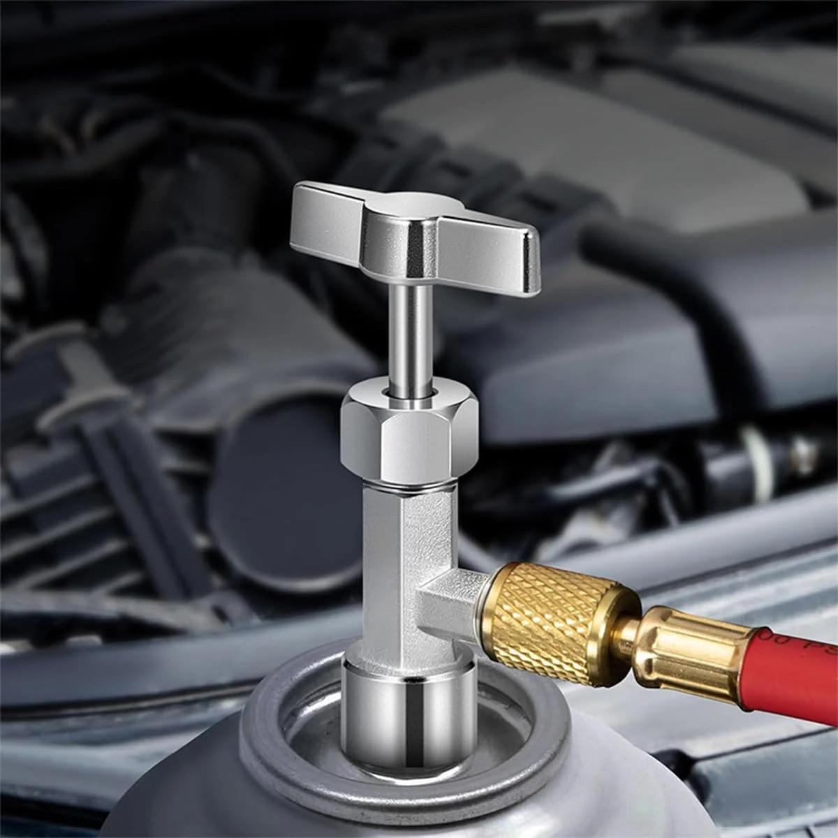 Automotive R134A Self Sealing Can Tap AC Puncture Freon Can Tap R134A Adapter