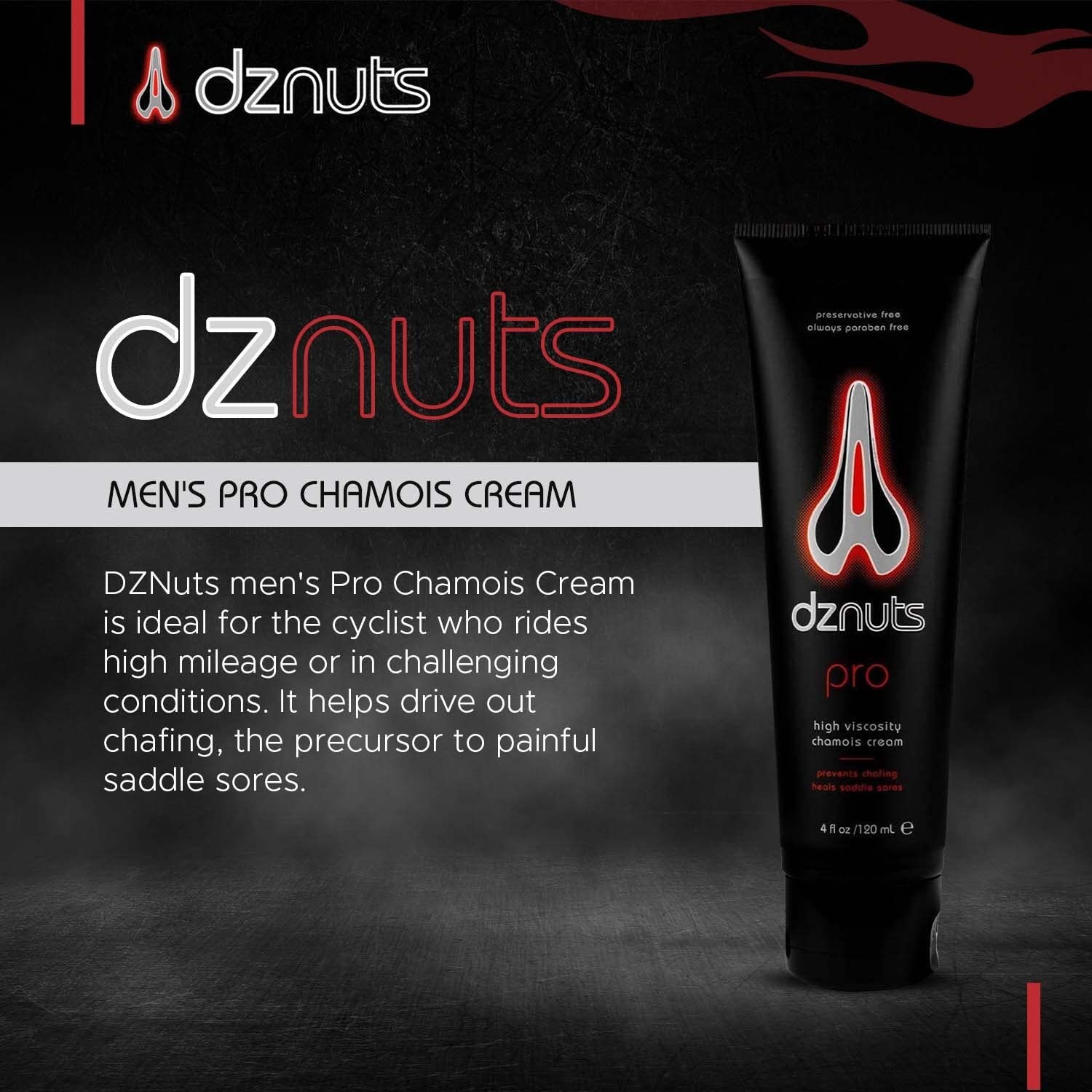 dznuts – Men’s Pro Chamois Cream – Anti-Chafing for 4 Fl Oz (Pack of 1)
