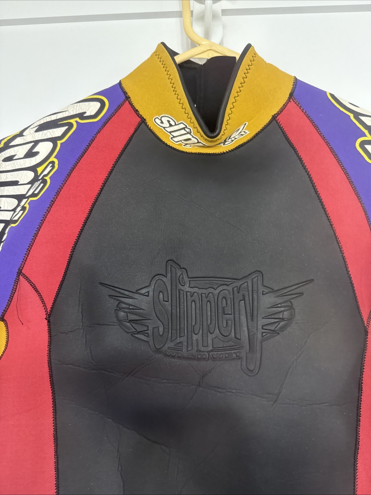 Vintage Slippery When Wet Wetsuit Dominator Titanium Size XL W Heater Top