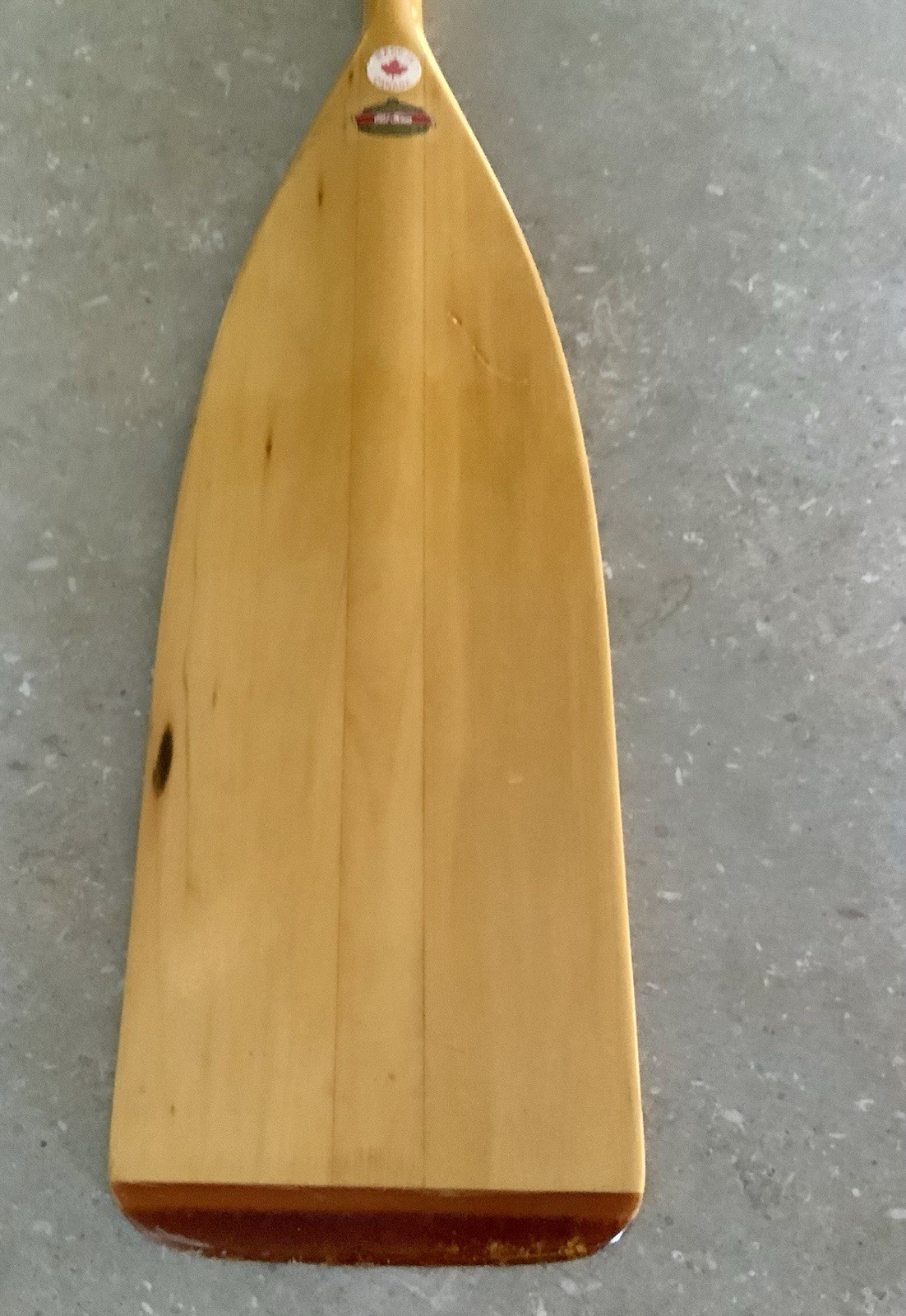 Vintage Old Town Wooden Canoe Paddle 57” Made In Canada Original Stickers