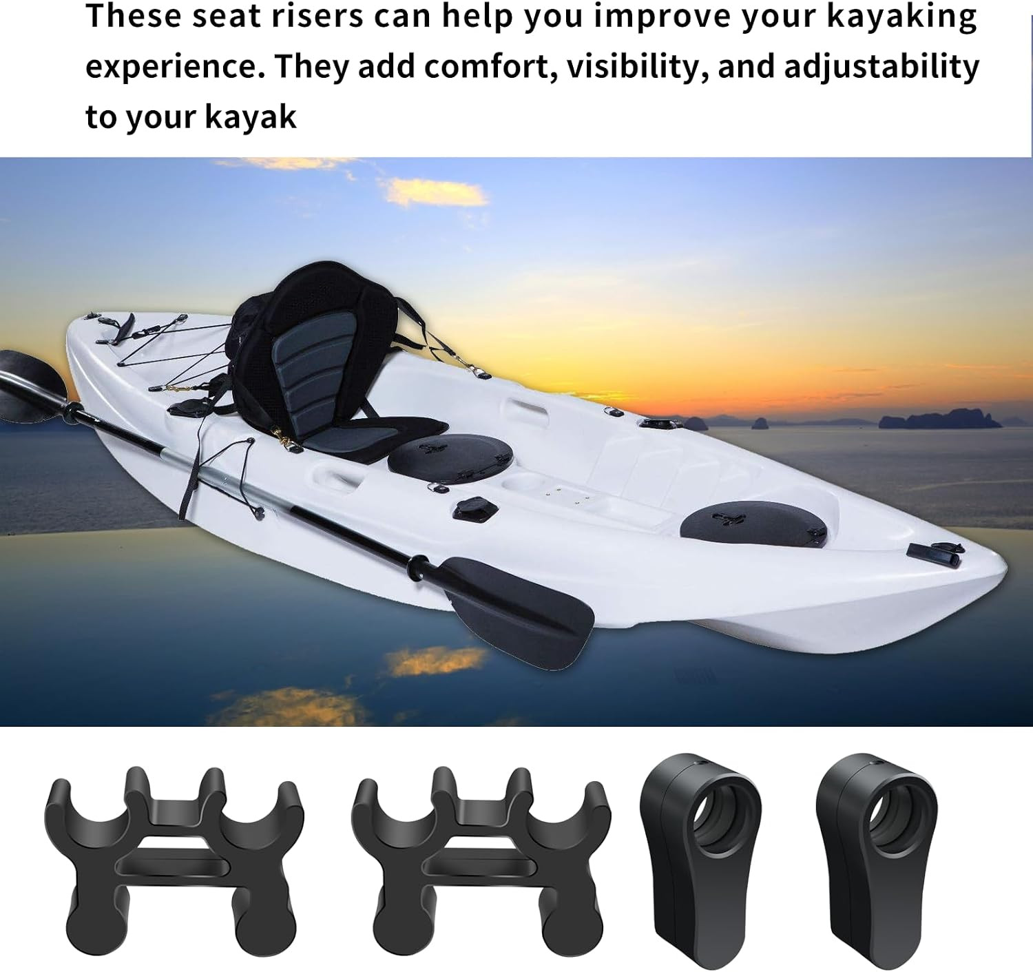 Kayak Seat Risers Compatible with Lifetime Yukon and Teton Pro Kayaks