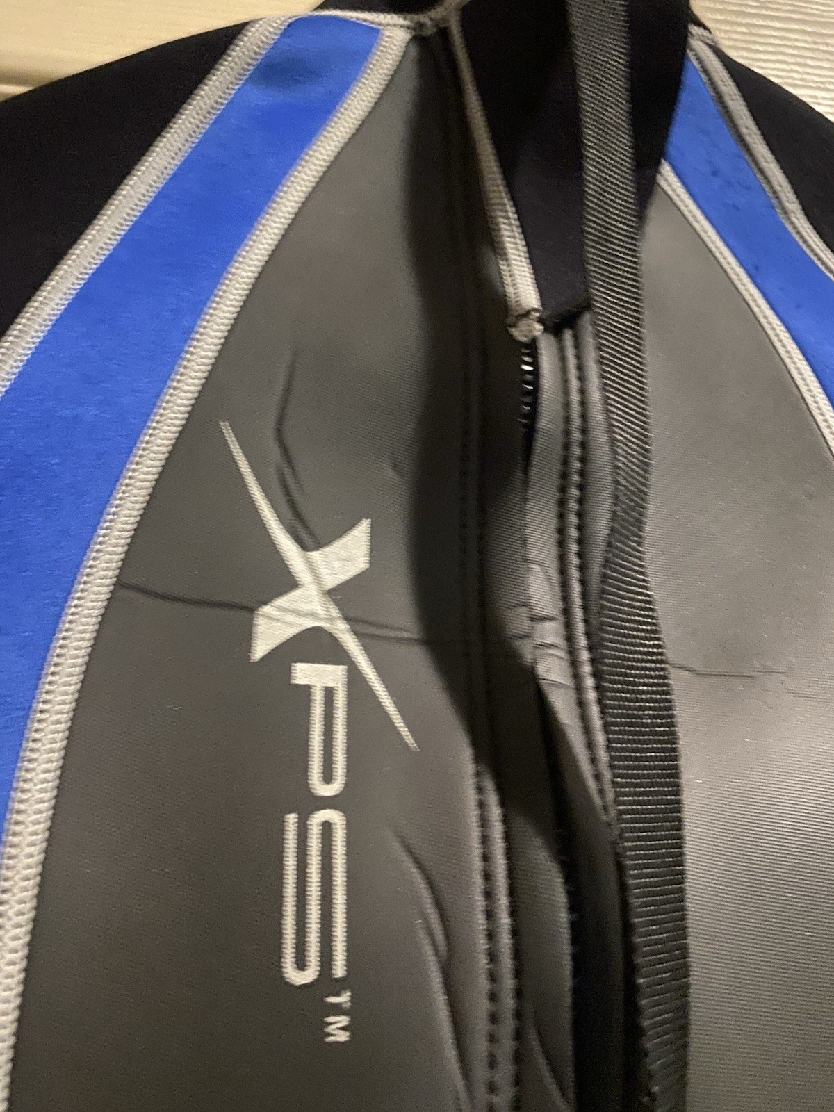XPS SPRING SHORTY WETSUIT WOMEN’S BLUE ZIP UP 2X2 MM AQUALITE NEOPRENE SMALL