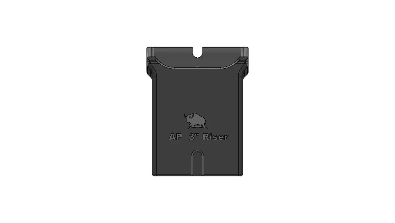 Old Town Sportsman Autopilot 3″ BLACK AP Rear Seat Riser Kit by YAK Hobby