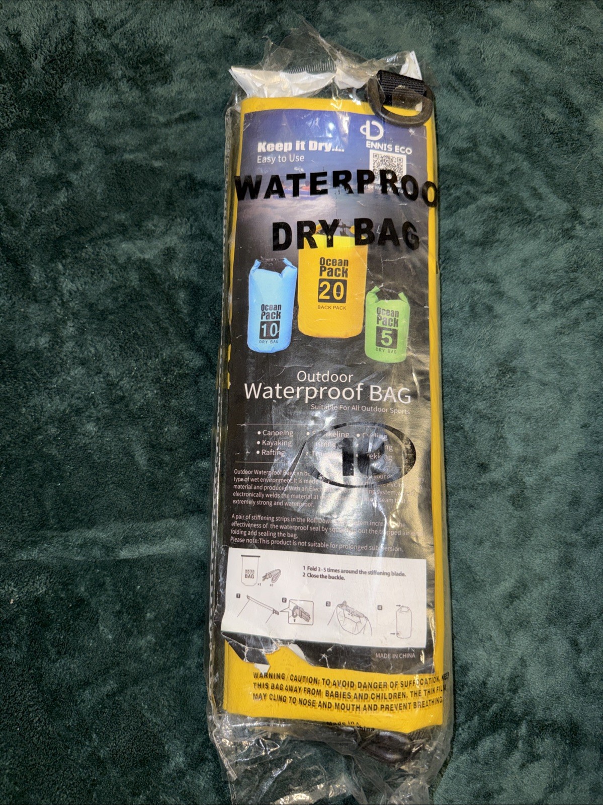 Ocean Pack 10L Yellow Waterproof Dry Bag