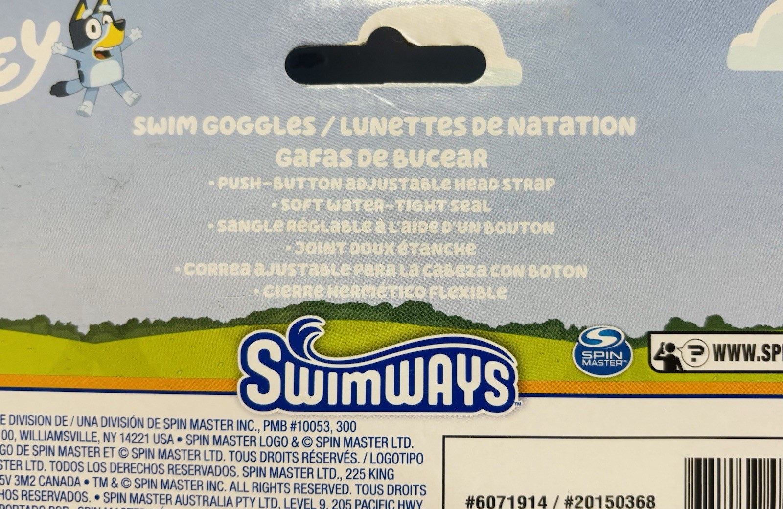 Lot of 3 NEW Bluey Swim Goggles for Kids 3+ by Swimways Adjustable Tight Seal