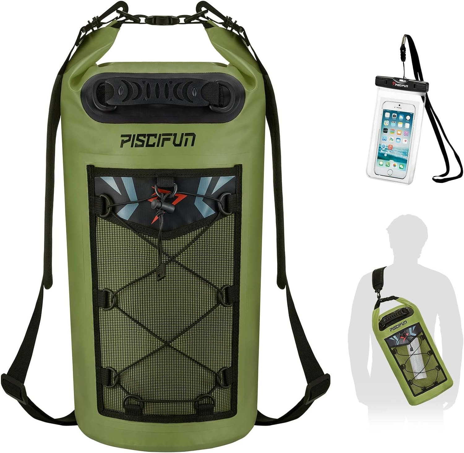 Dry Bag, Waterproof Floating Backpack 10L/20L/30L/40L with Waterproof Phone Case
