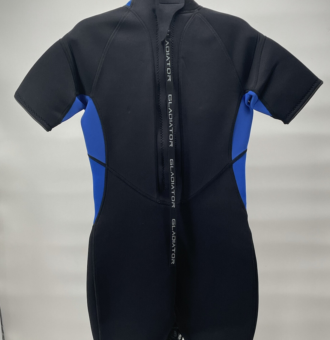 Gladiator Brand Wetsuit Youth Size 14 Shorty Black & Blue Surf Swim Ski Scuba