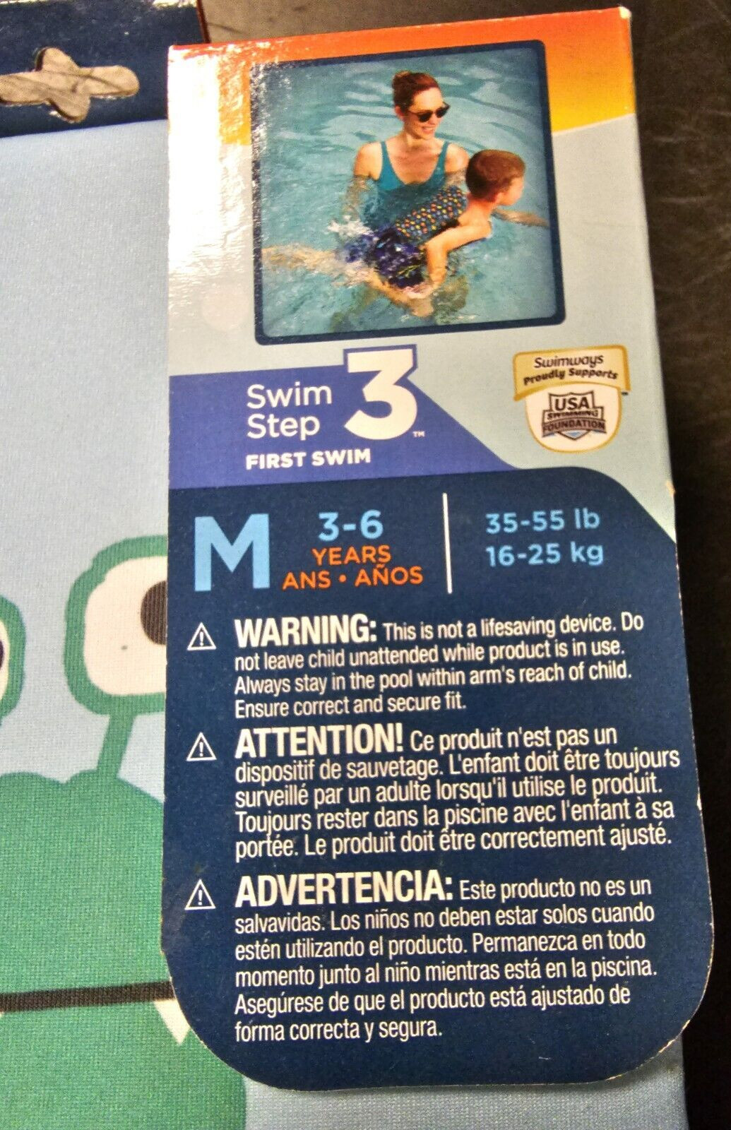 Swimways Power Swimmer Swimr Step 3 Medium Ages 3-6 Years New Other