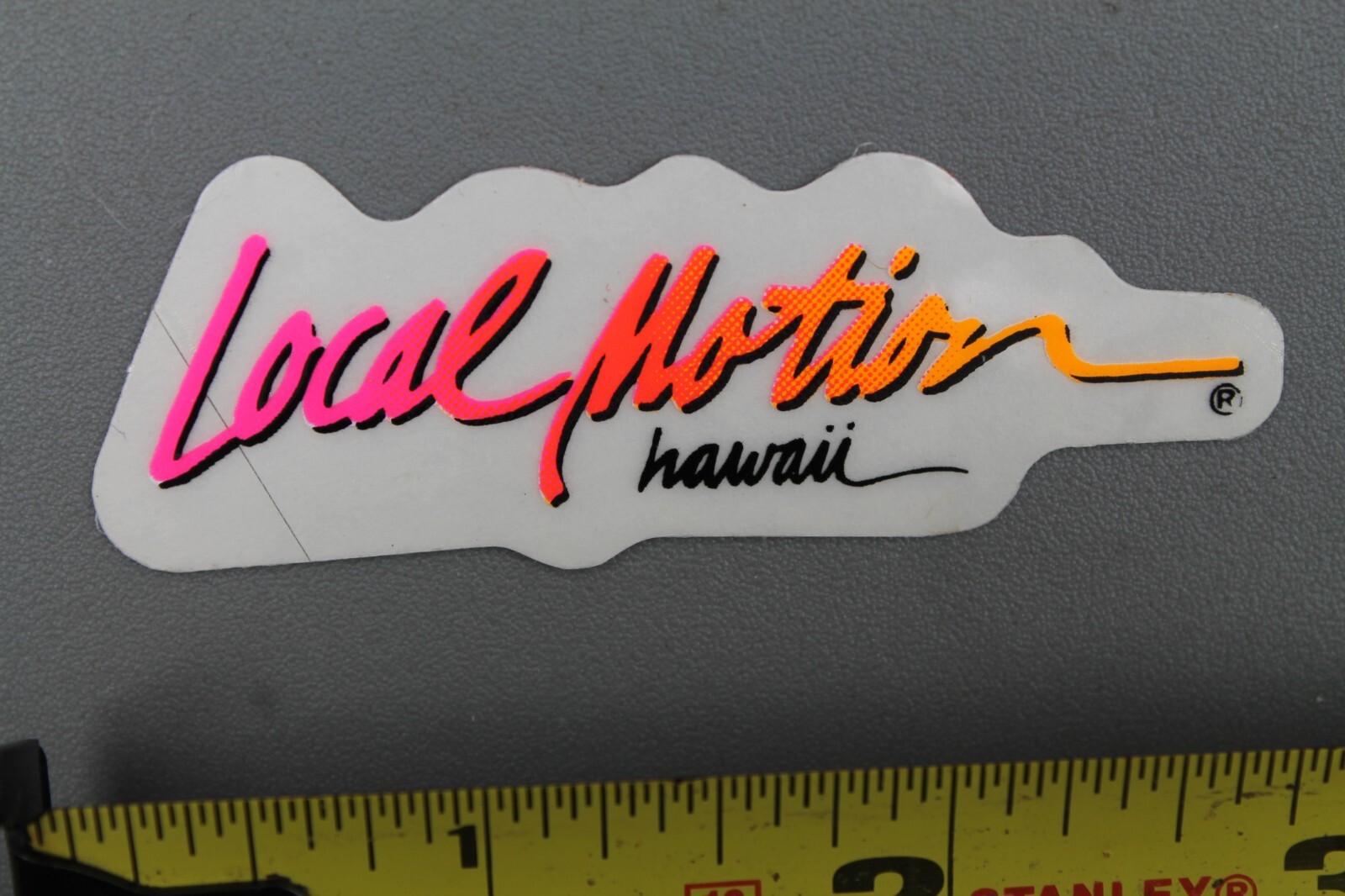 Local Motion Hawaii Surfboard Neon Pink Orange 80’s LM2 Vintage Surfing STICKER