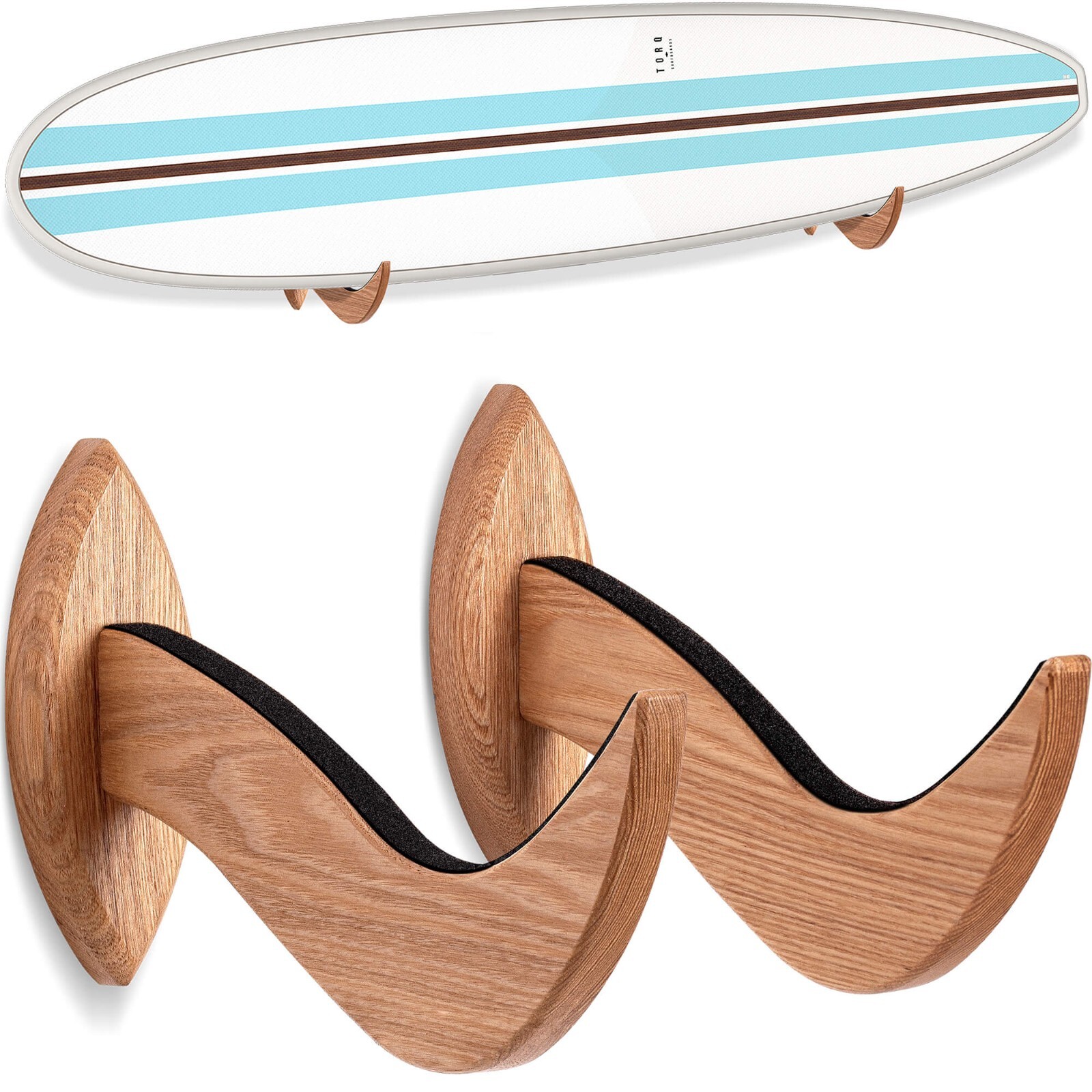 Hang 11 Surfboard Wall Mount – Surf Board Wall Hangers, Wooden Surfboard Rack