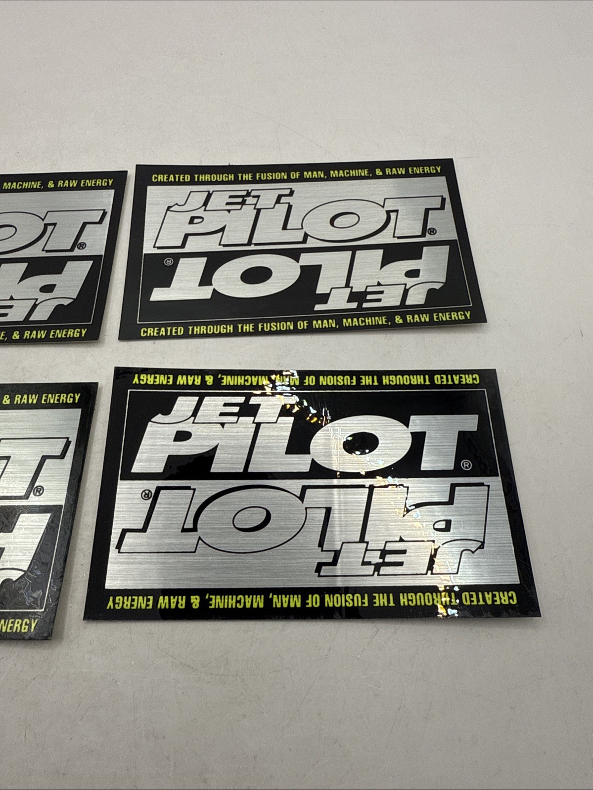Qty 4 – NOS Vintage Jet Pilot Jet Ski PWC Sticker 1980s 1990s Kawasaki Yamaha