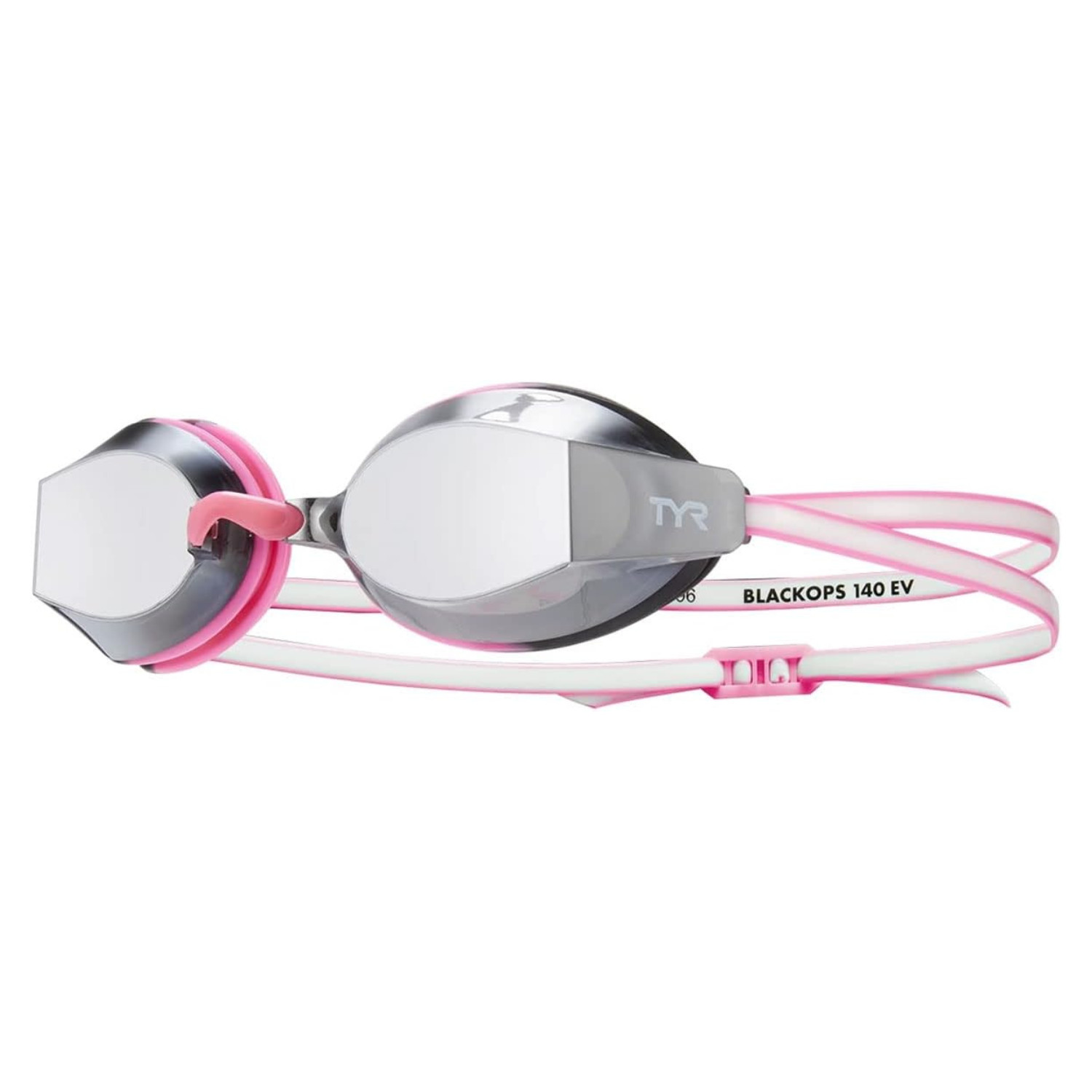 TYR Black Ops 140 EV Racing Mirrored Swim Goggles Women’s Fit, Silver Pink