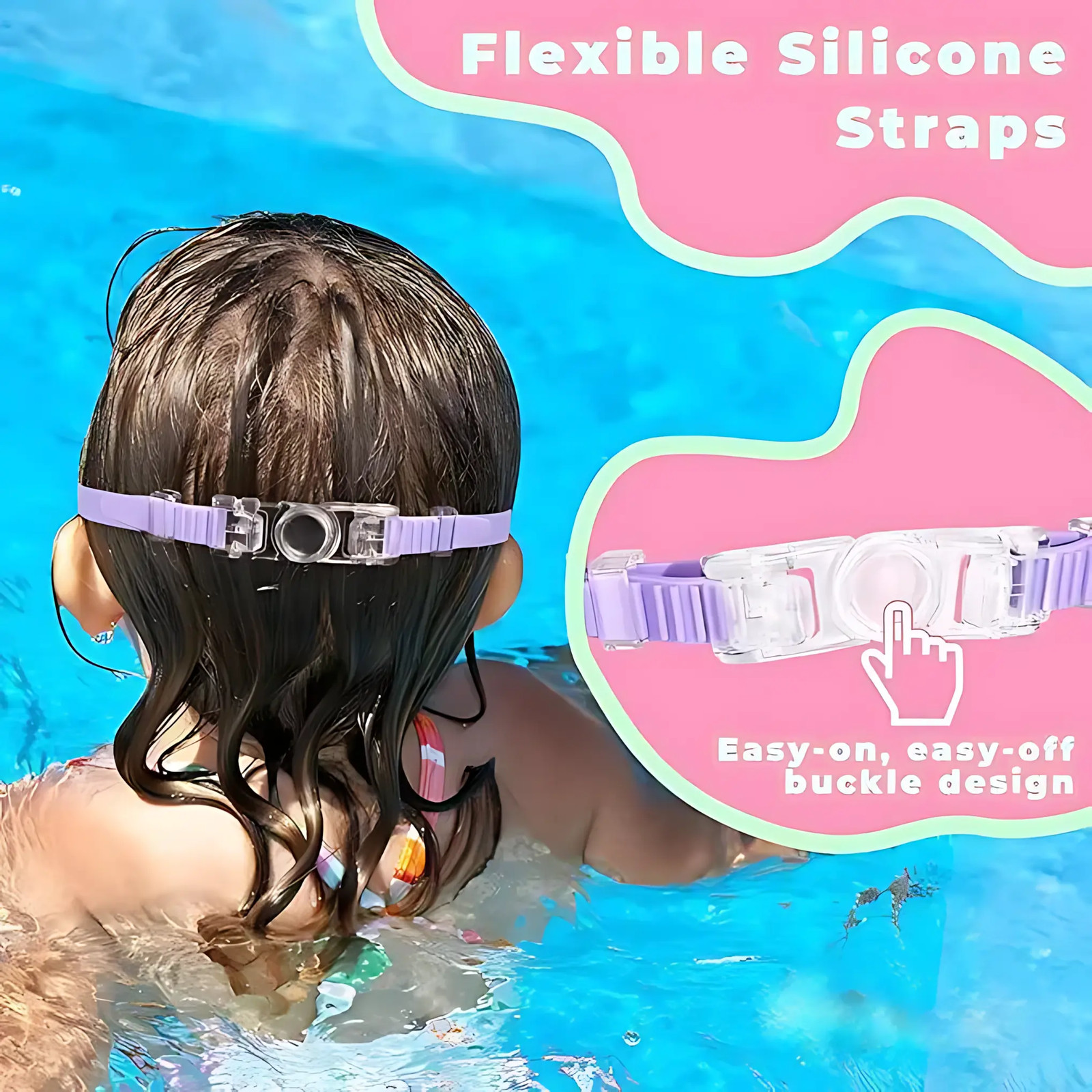 Swimming Goggles 2 Pack Anti-Fog UV Protection Wide View No Leak for Boys Girls