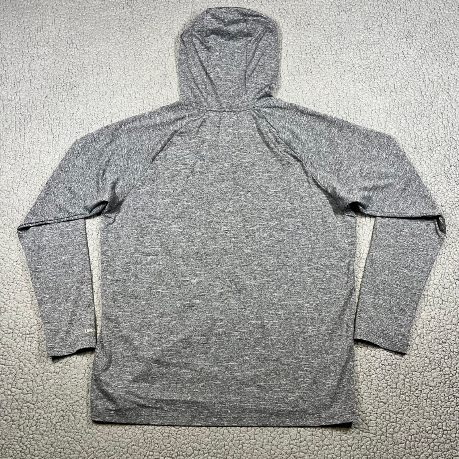Nike Swim Mens Dri-FIT UPF 40+ Heathered Grey Hooded Rash Guard NESSB669 L