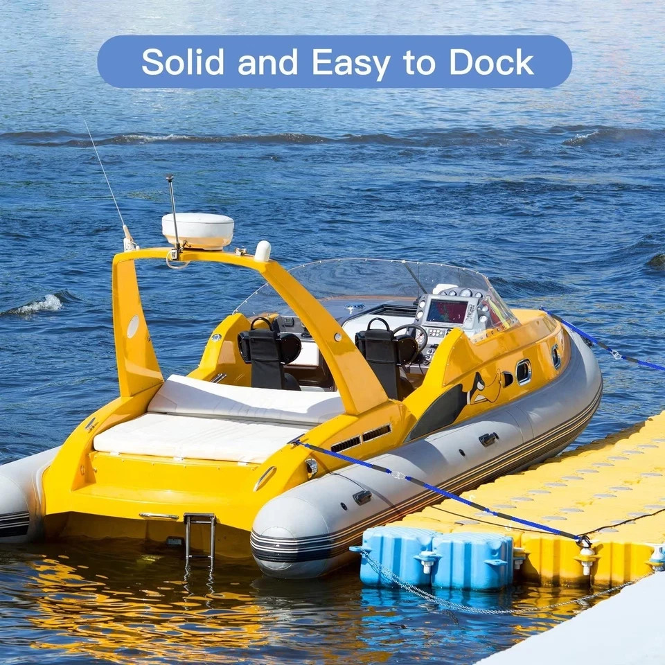 Boat Bungee Dock Lines,Jet Ski 4 feet stretches to 5 1/2 feet, 2 Pack Bue