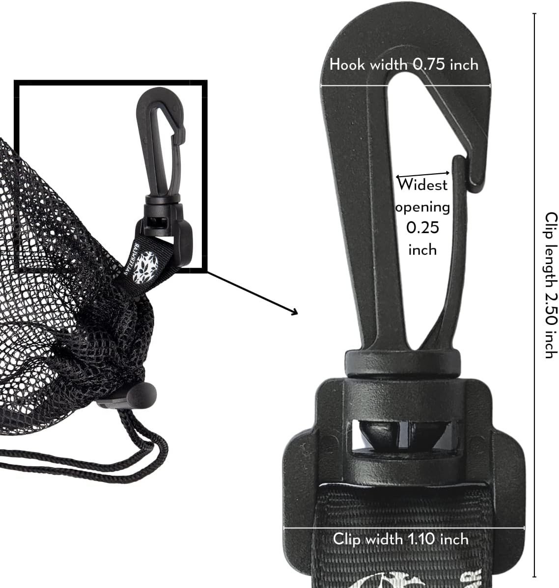 Set of 4 Water-Resistant Small Mesh Bags with Clip for Beach & Travel – 7×9 Inch