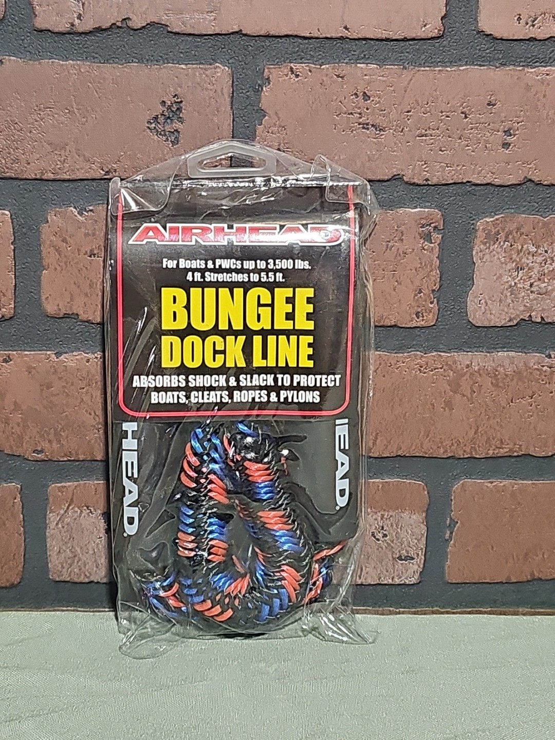 Airhead AHDL-4 Bungee Dock Line2 Pack 4Ft Stretch to 5.5 Up To 3500lb Boats