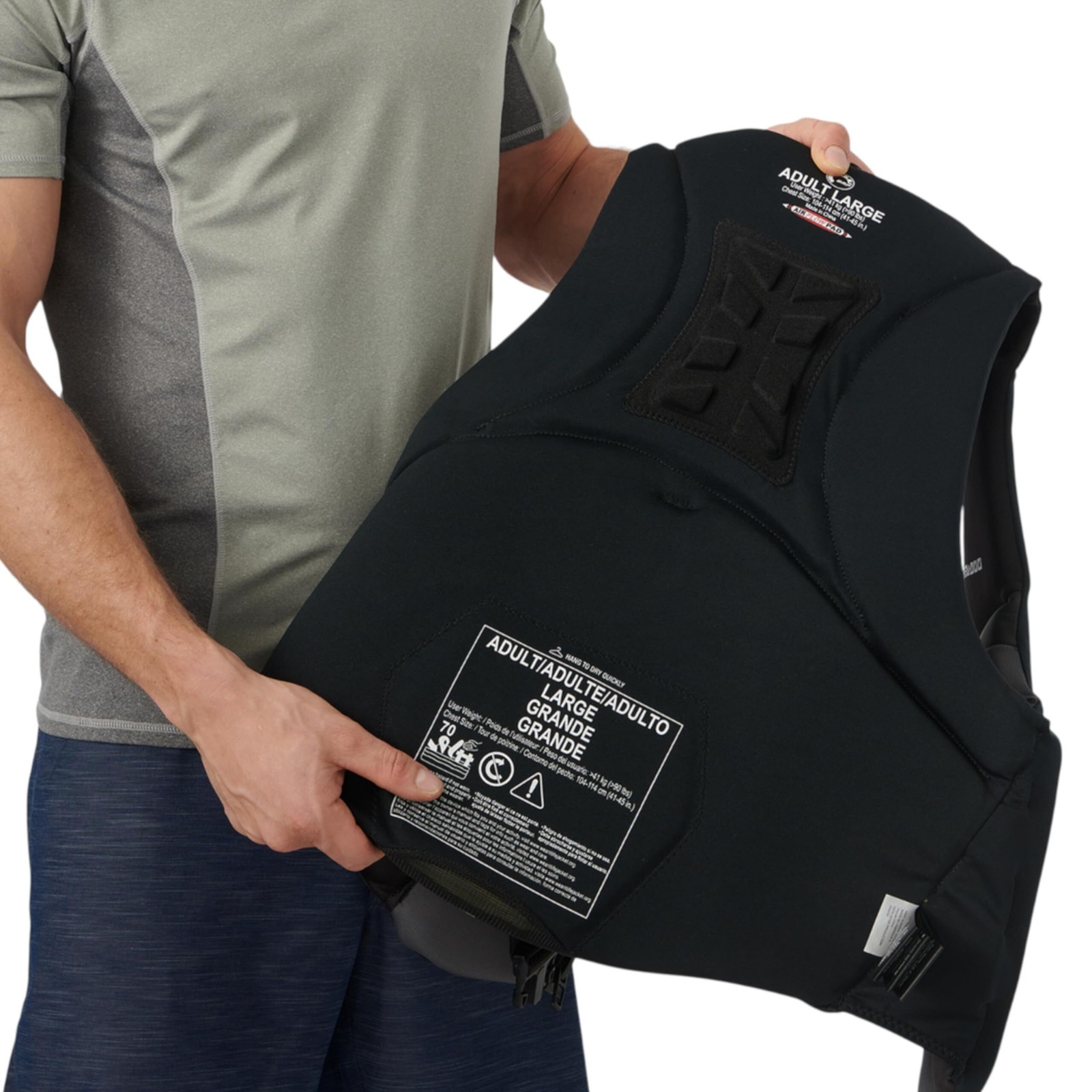 Sea-Doo Airflow Unisex PFD Life Vest Jacket USCG Approved Black Grey 2XL Unisex