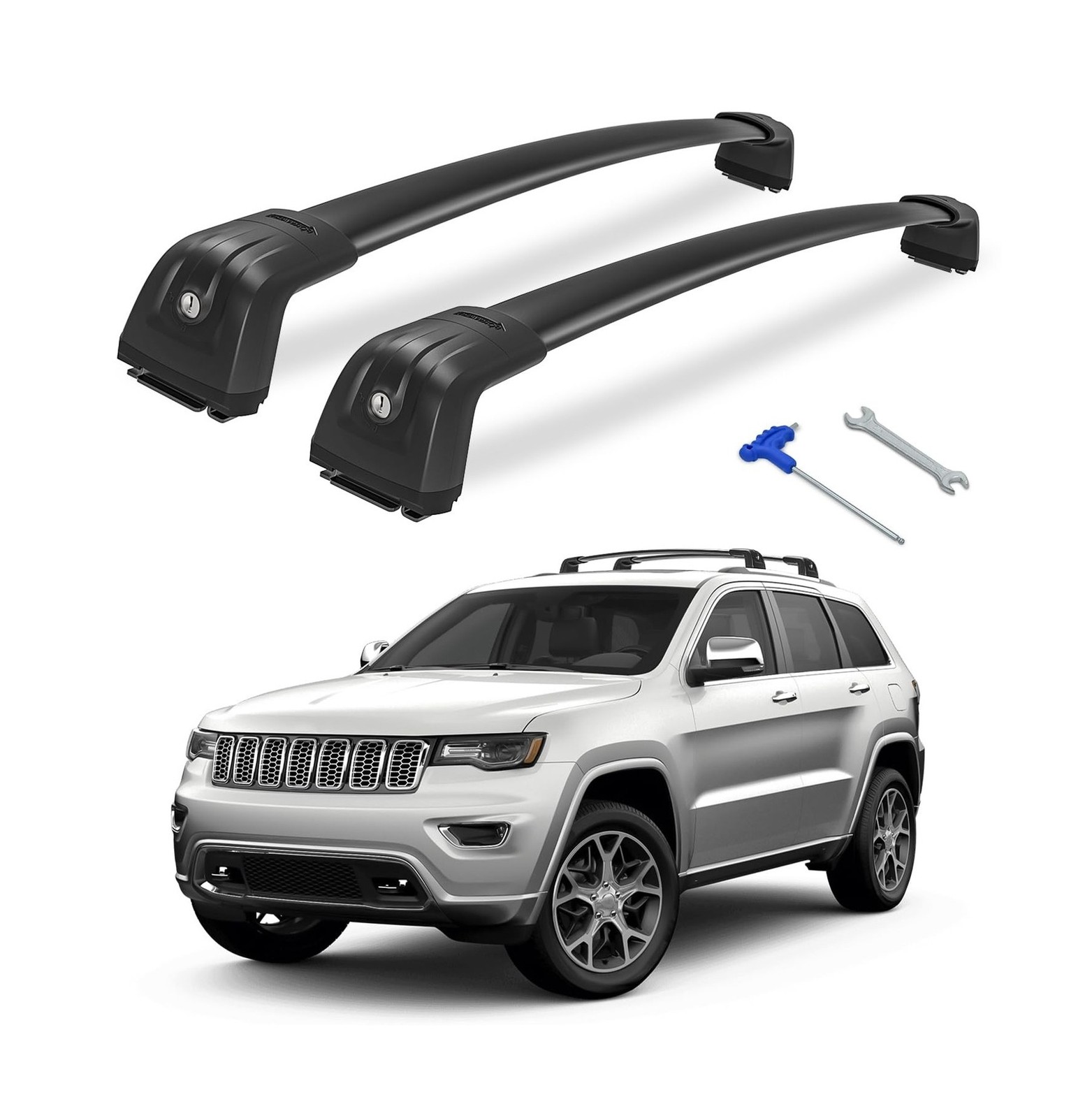 300lbs Roof Rack Cross Bars Compatible with Jeep Grand Cherokee 2011-2021 wit…