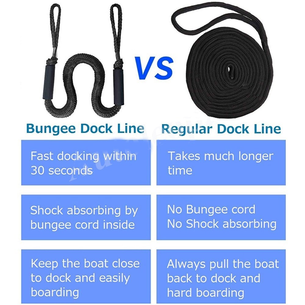 For Boat Kayak Jet Ski Canoe Power Boat 4FT Dock Line Bear 2200LBS Mooring Rop ]