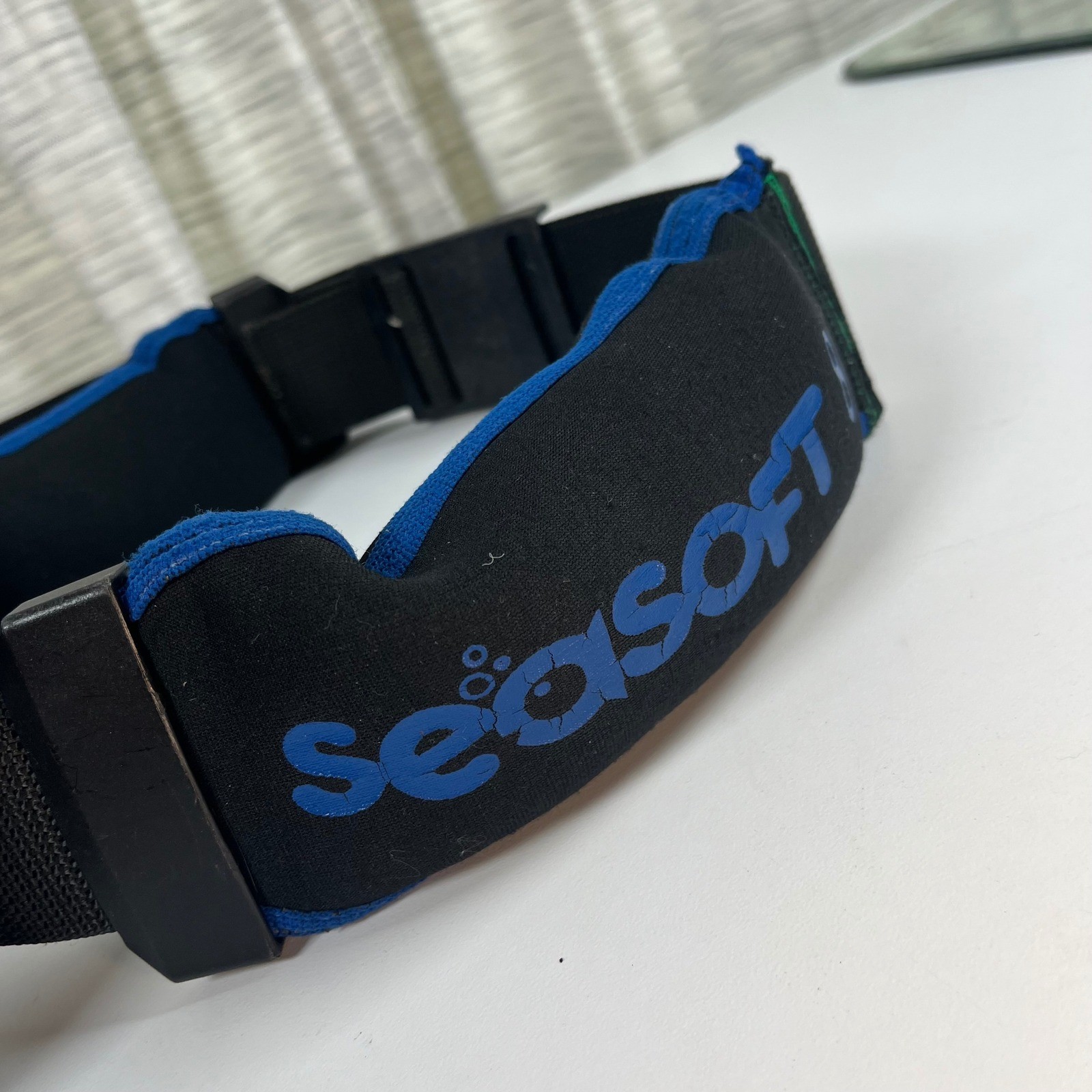 Seasoft Scuba Diving Weight Belt Black Blue Size 8 Padded Pockets 9lbs 2oz