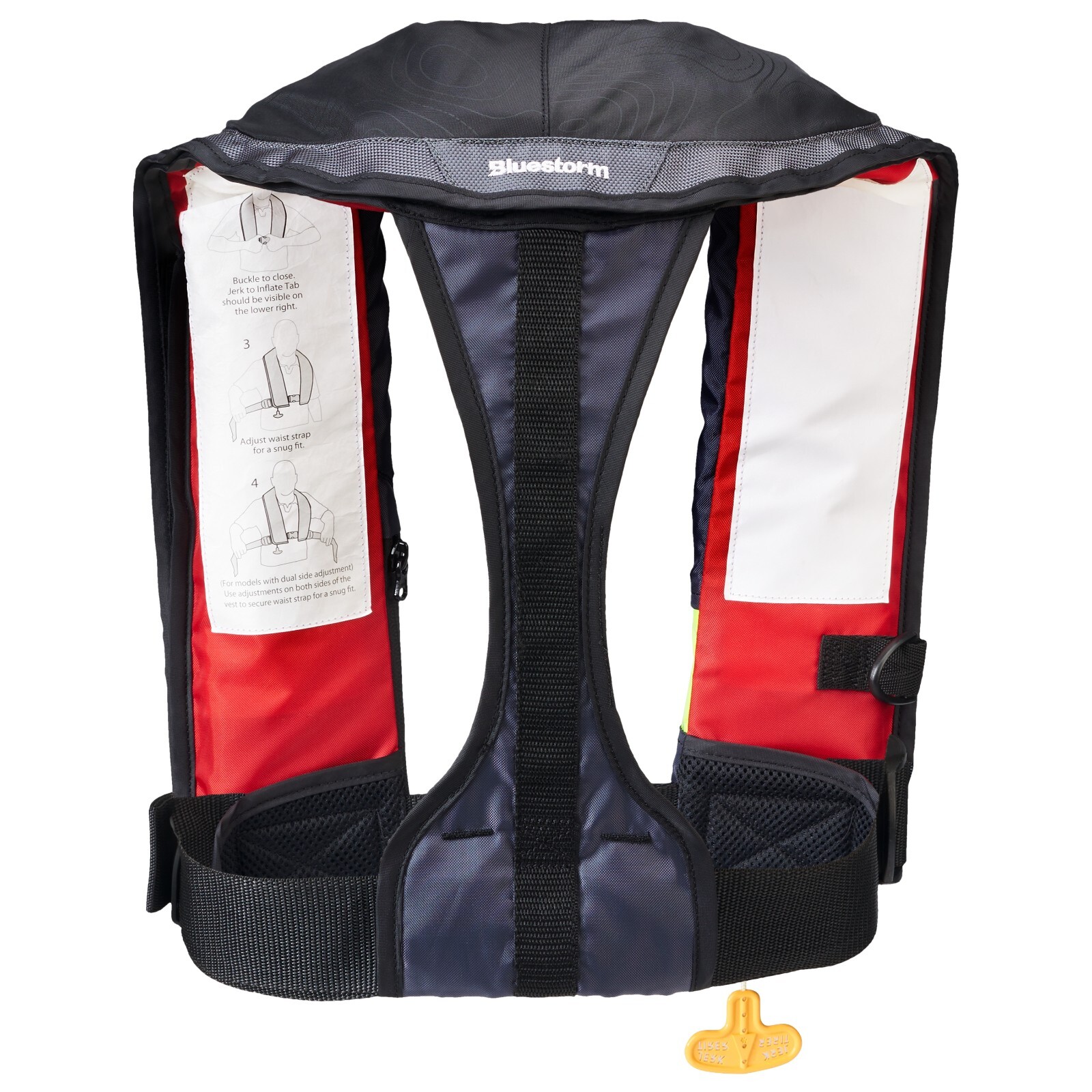 Bluestorm Stratus 35 Inflatable Life Jacket USCG Approved Type 2 PFD, Nitro Red