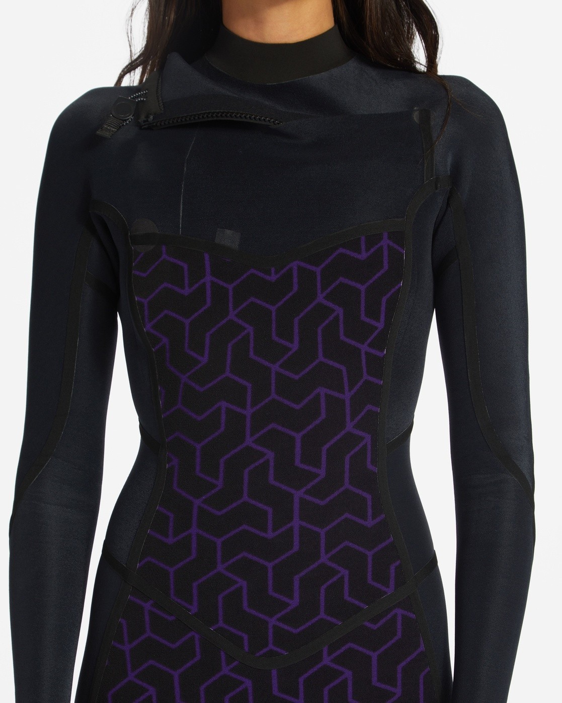 Billabong Synergy 4/3mm Chest Zip Full Wetsuit Womens 10 Wild Black Leopard NEW