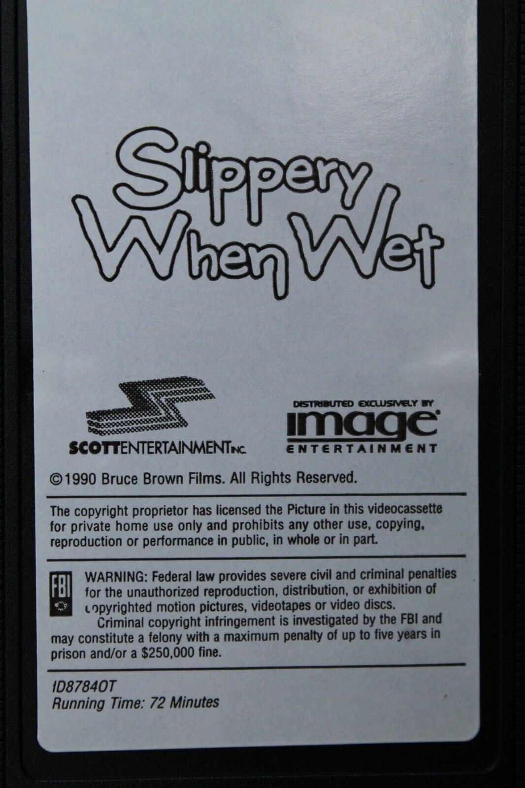 Slippery When Wet Bruce Browne 1958 Classic Vintage OG SC Surfing VHS Video Film