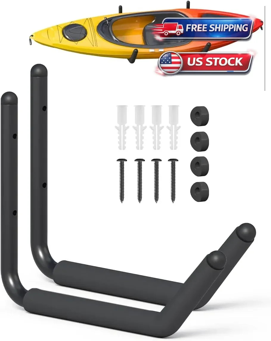 Kayak Storage Hook, Heavy Duty Steel Kayak Storage Rack, Wall Mount Garage Hange