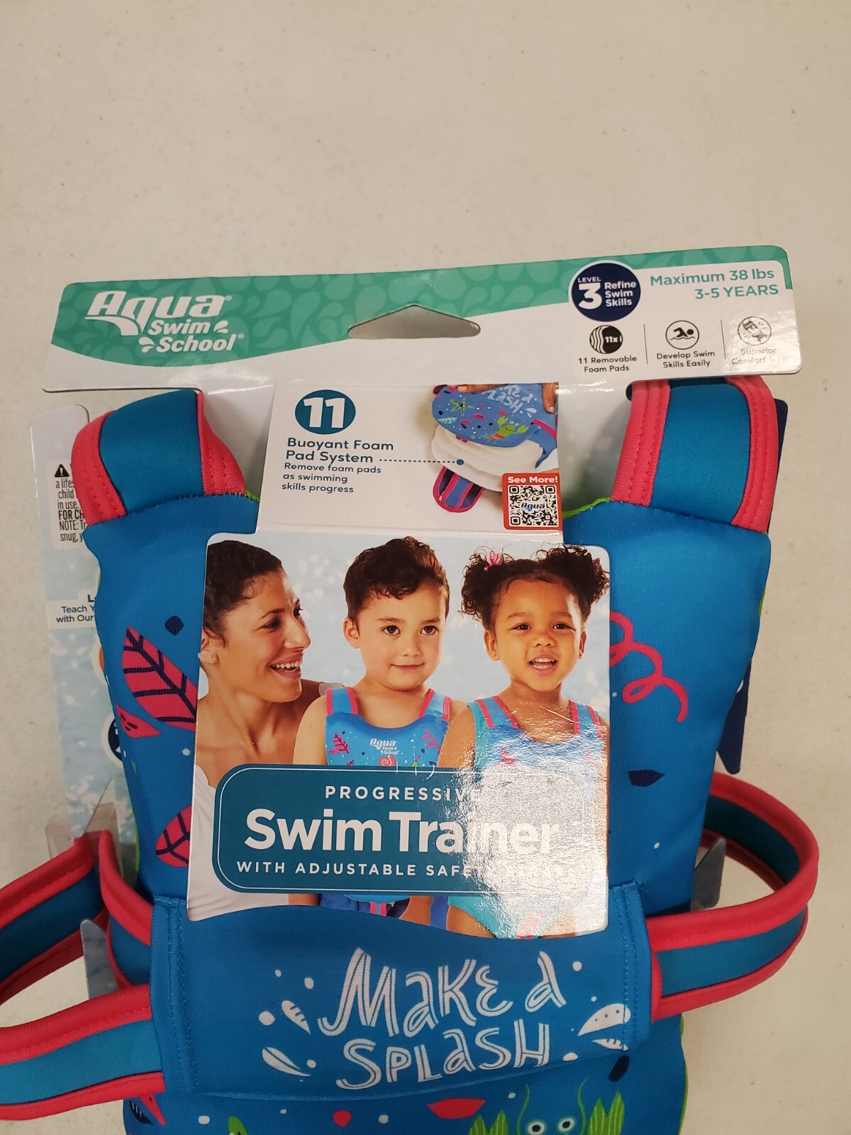 Aqua Swim School Progressive Swim Training Vest Level 3 Ages 3-5 (6231-R9P1b)