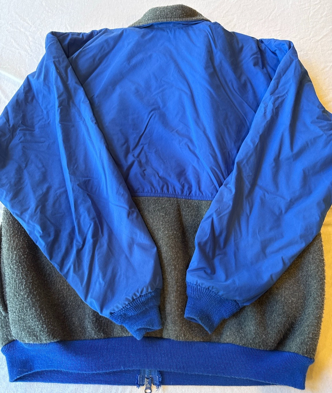 Vintage Stormy Seas Inflatable Flotation Jacket XL Blue Gray USA Fishing