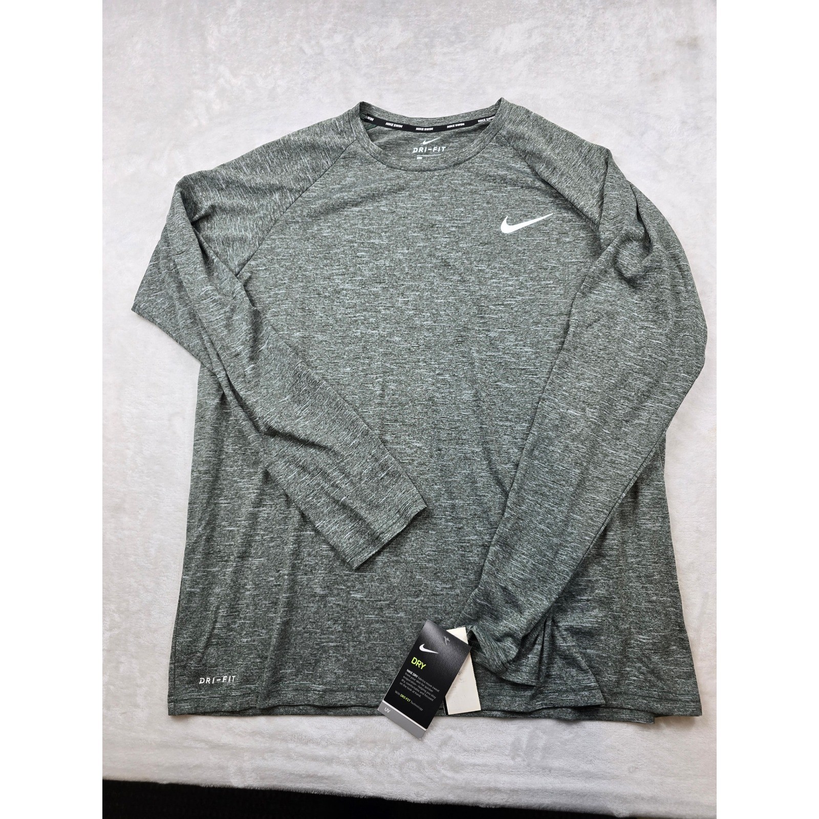 Nike Swim Rash Guard Mens XL Galactic Jade Green Dri-FIT UPF 40+ new