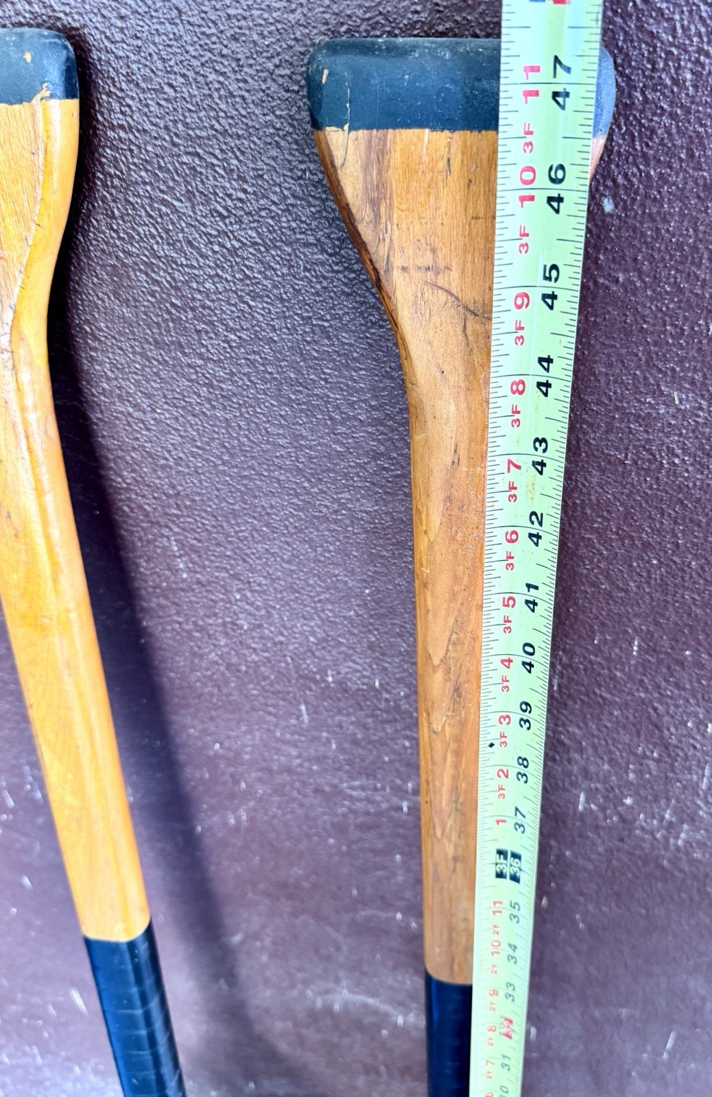 Vintage Caviness Feather Brand 4 FT Wood Boat Oars Pair Rustic Nautical Decor