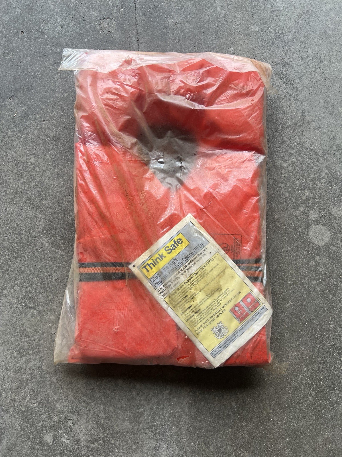 Adult’s Kent Buoyant Life Vest Supports Over 90 lbs Neon Orange TYPE 2-P.F.D USA