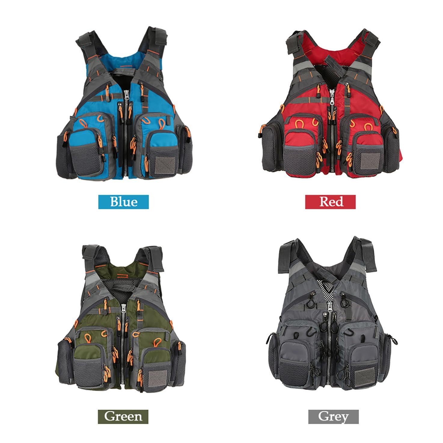 Multifunctional Kayak Life Jackets for Adults – Fishing, Multi Pocket portabl…