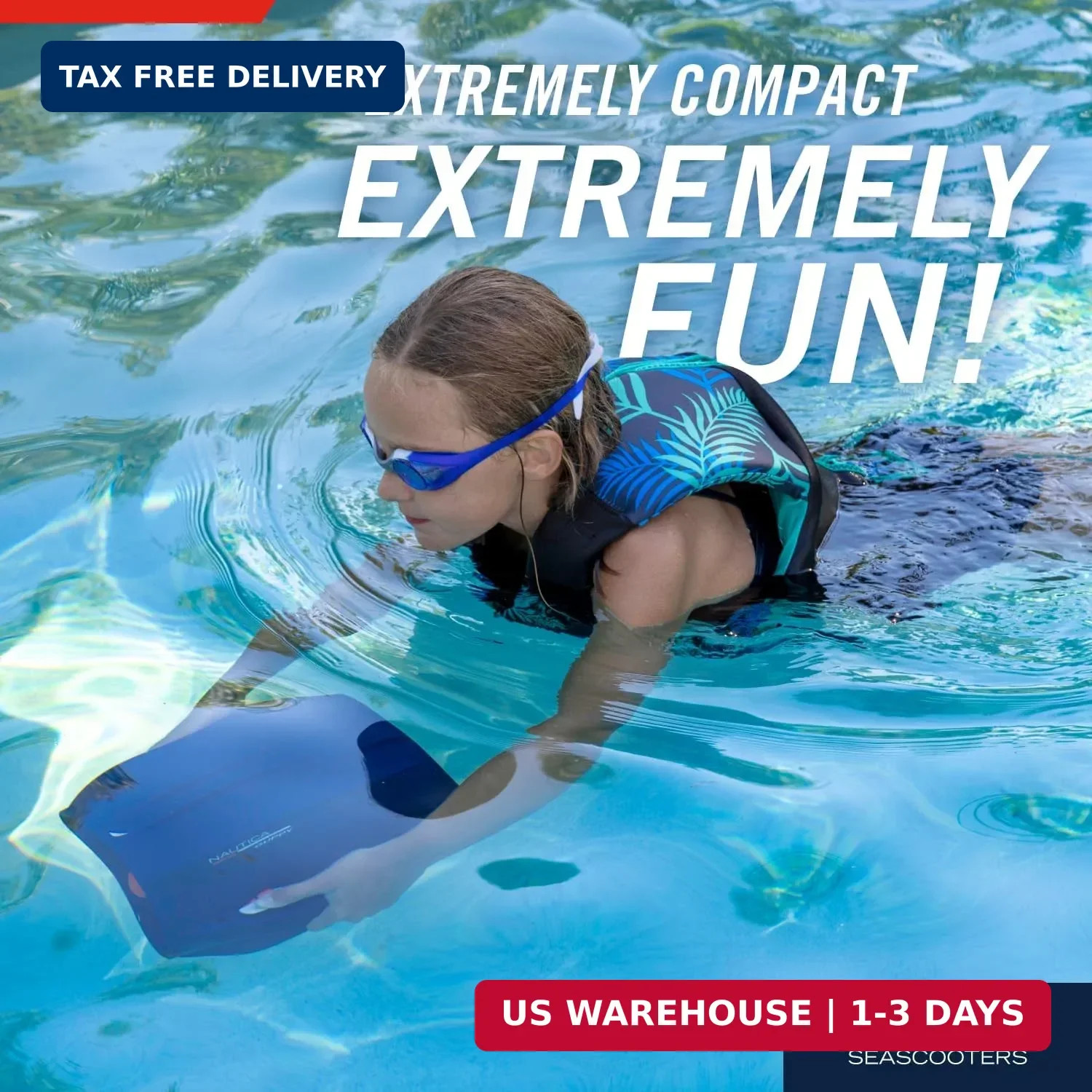 Nautica Guppy Underwater Seascooter for Kids Pool and Snorkeling Play