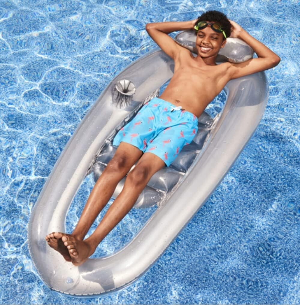 Float Away Lounger Pool Float for Swimming Pools and Beach, 67-inch x 35-Inch
