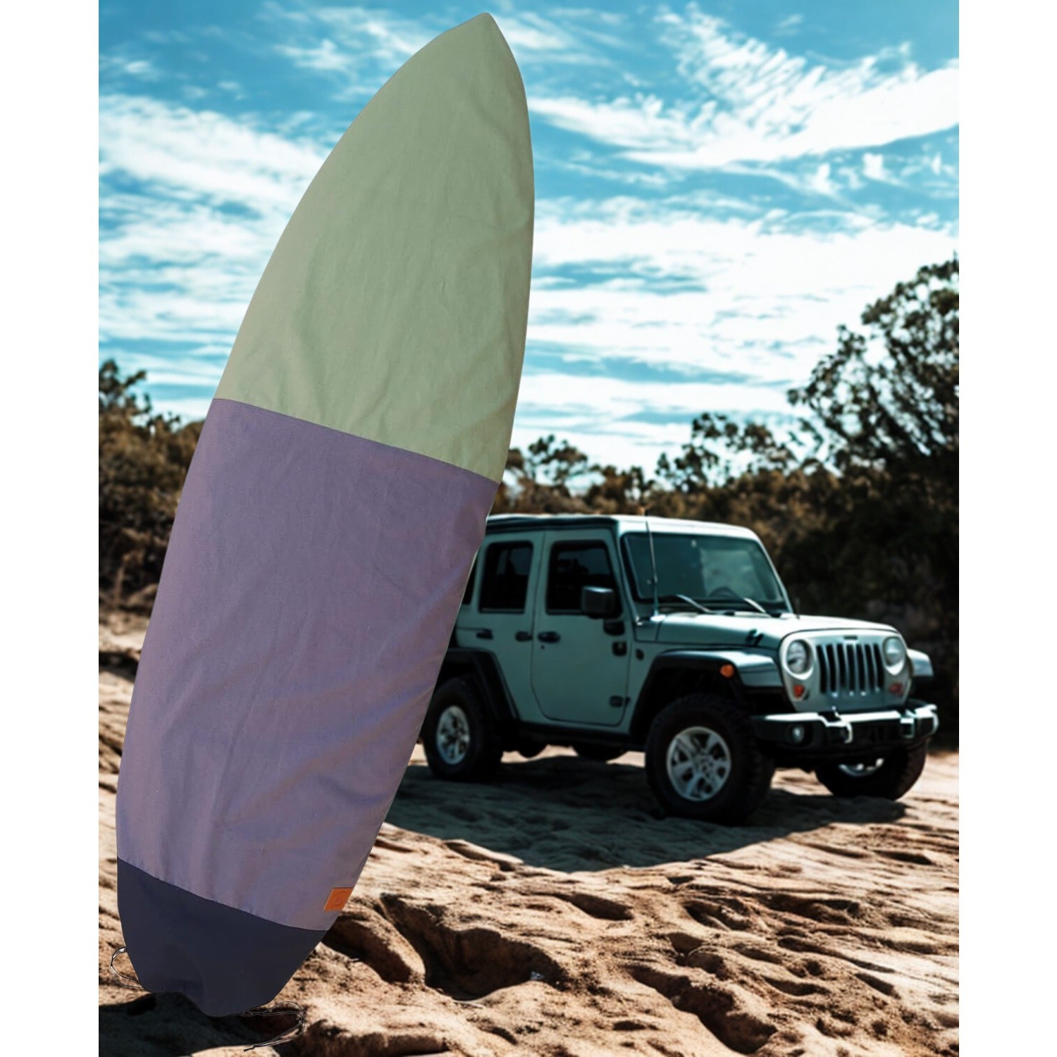 7’0 Surfboard Bag Canvas 26″ Wide Black Gray Green Sun Ding Protection