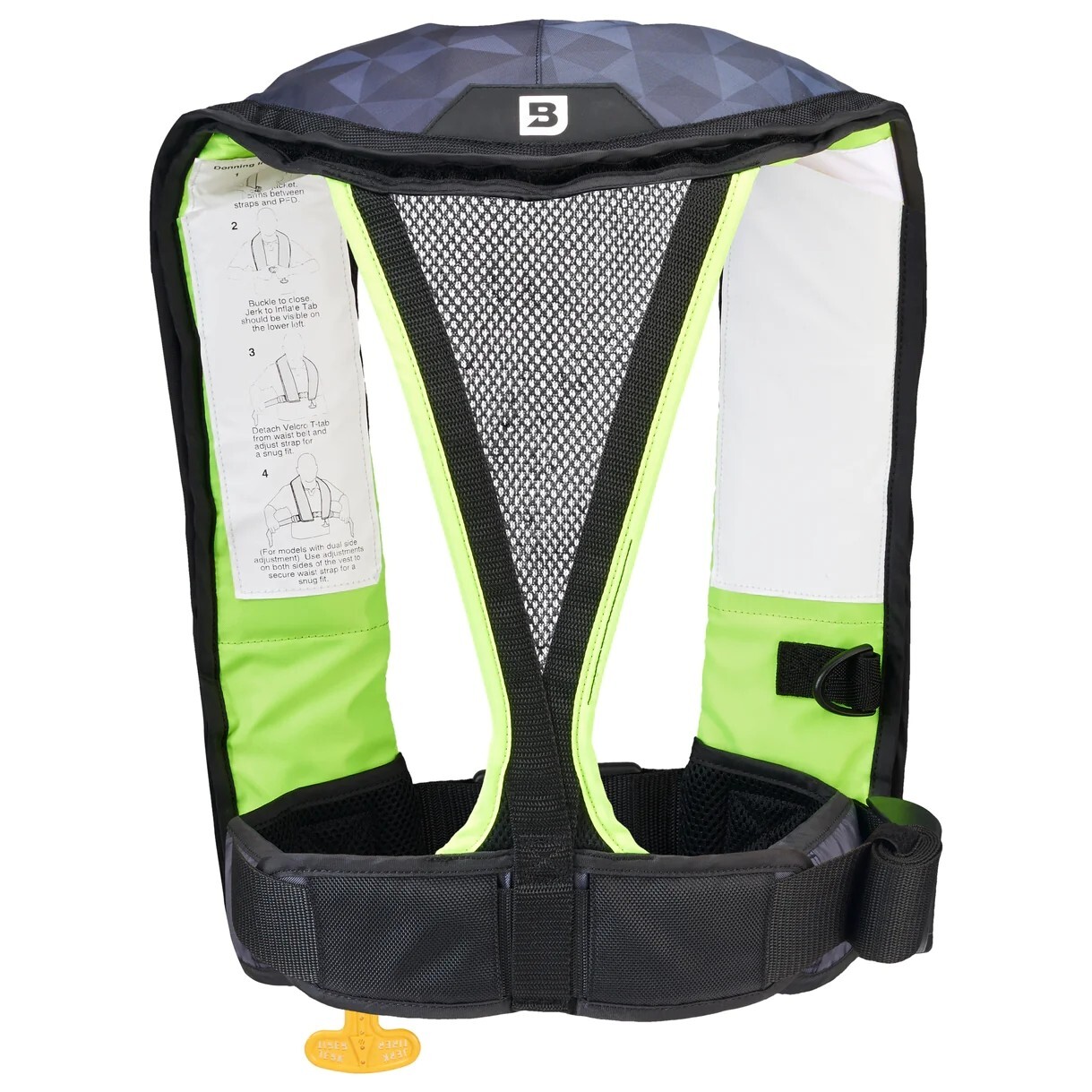 Bluestorm Atmos 40 Inflatable AUTO Life Jacket USCG Type 2 PFD, HI-VIZ Green