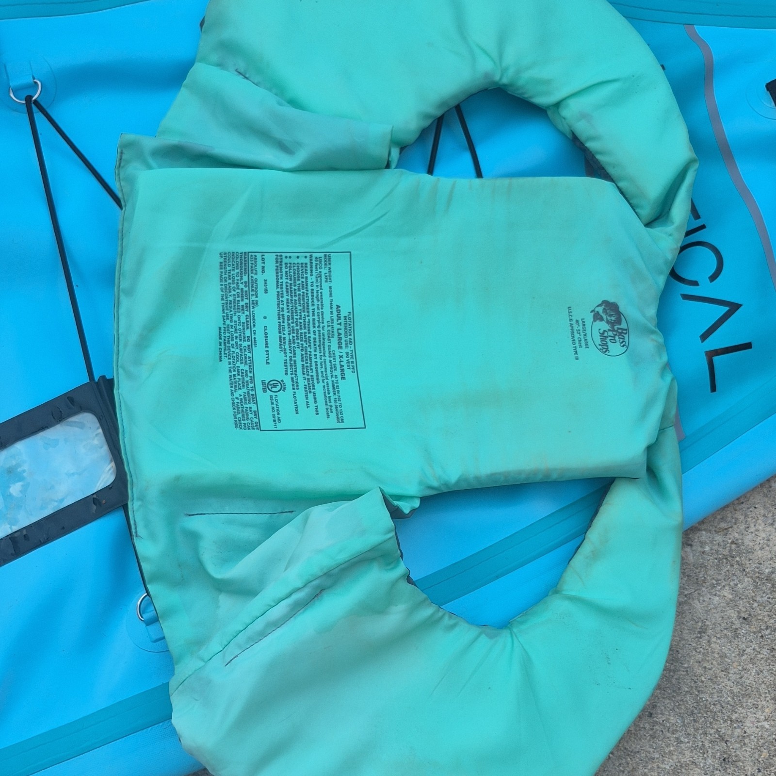 Nautical Inflatable SUP Paddleboard 10 ft 6 in Blue/Gray w/ Paddle & Bag