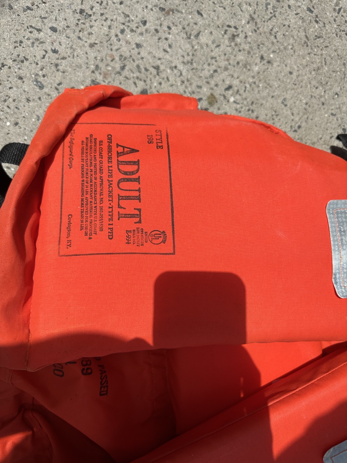 Lot of 6 Safegard Corp Type I PFD Commercial Adult Life Jackets Style 198 USCG