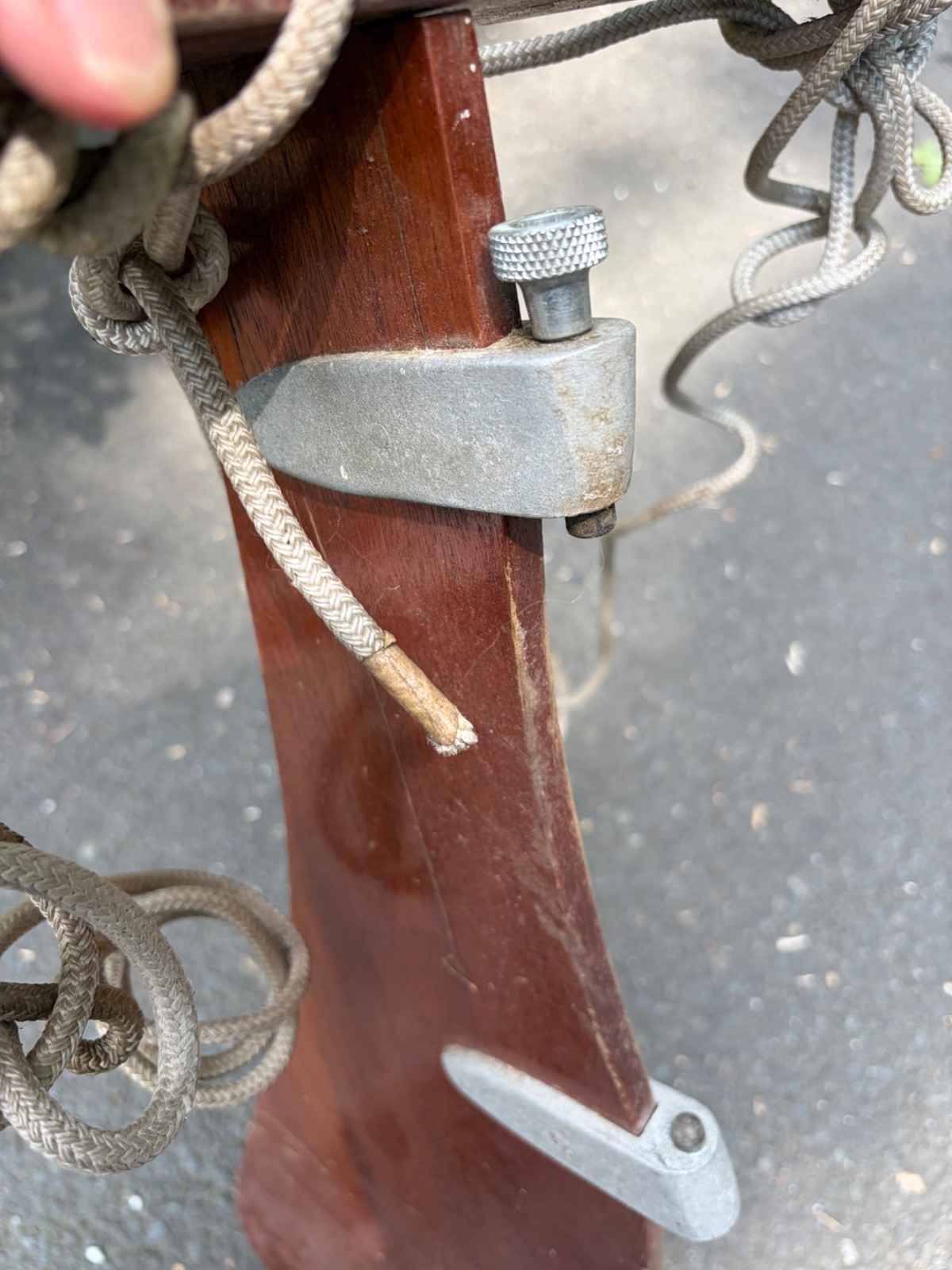 Vintage Old Town Canoe Co. Wooden Sailboat Rudder & Tiller Assembly – Rare