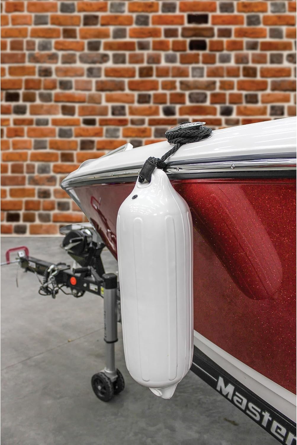 2-Pack BoatTector Inflatable Fenders 6.5″ x 22″ – UV Resistant White