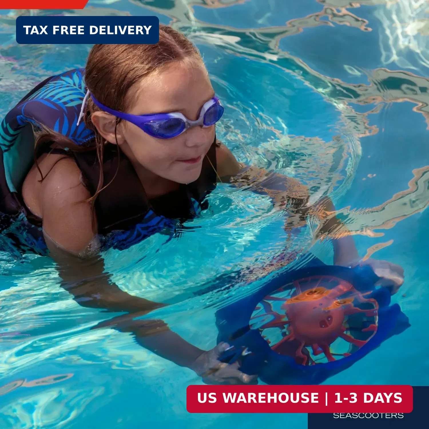 Nautica Guppy Underwater Seascooter for Kids Pool and Snorkeling Play
